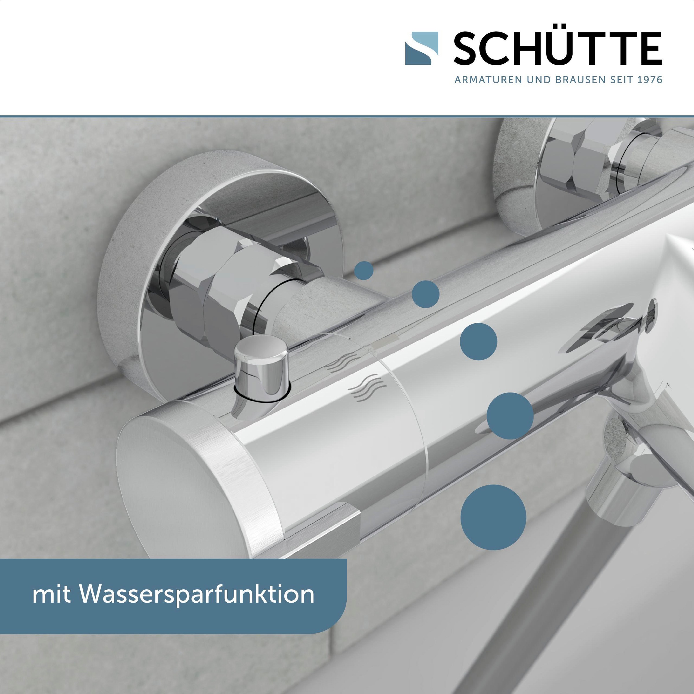 Schütte Badarmatur »3-teilige Serie LONDON«, (Set), Energiesparend, Verbrühschutz, 360° schwenkbar, wassersparend