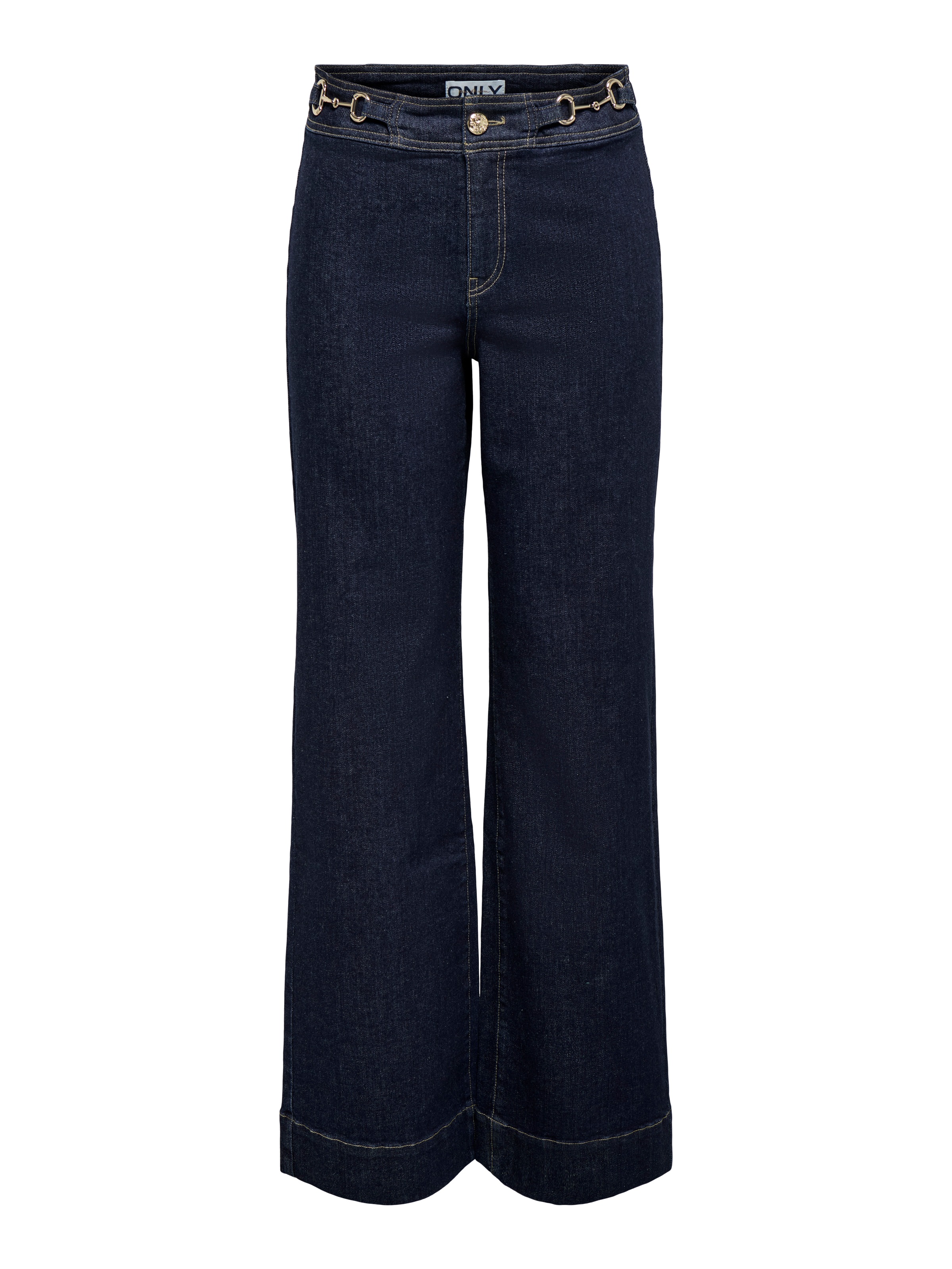ONLY High-waist-Jeans »ONLMADISON HW WIDE BUCKLE DNM GUA411NOOS« Materialmix, wide fit