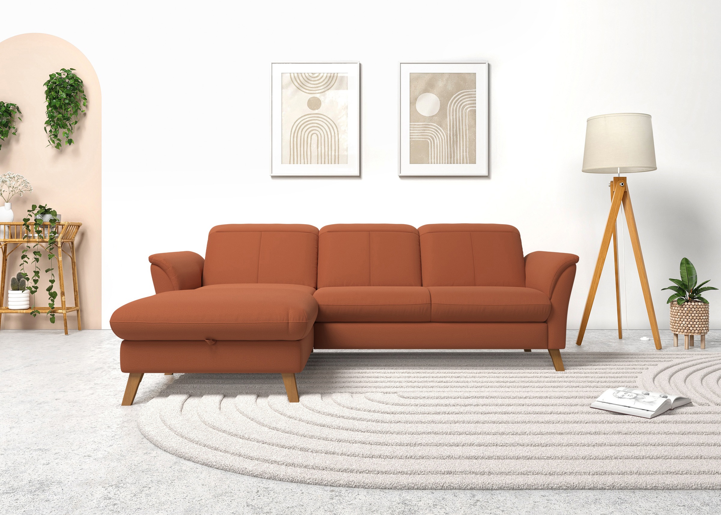 sit&more Ecksofa »Romero L-Form«, wahlweise mit oder ohne Relax-Funktion, Bettfunktion, Bettkasten