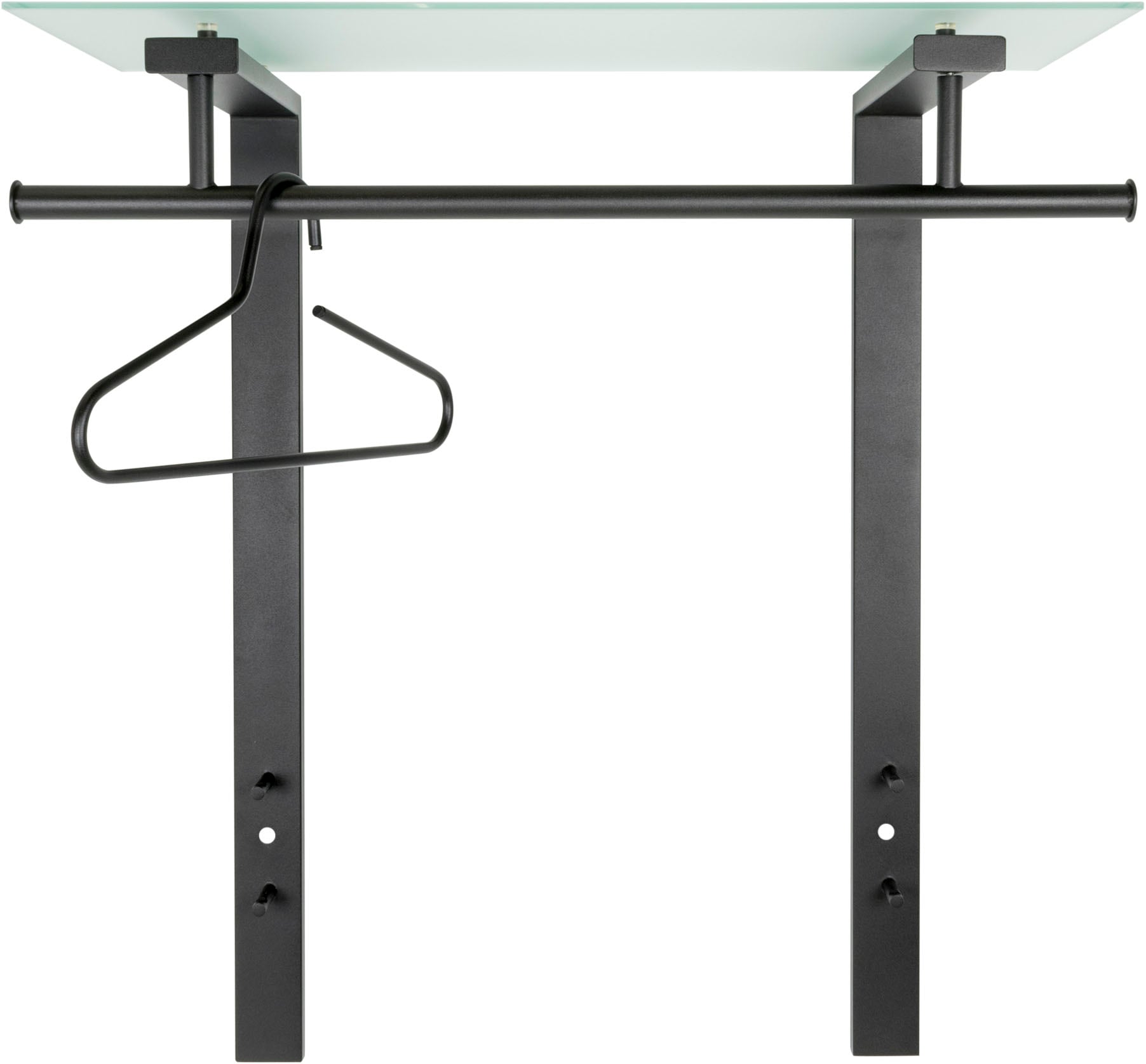 Spinder Design Garderobenleiste »DUTCH«, (1 St.), Moderne Wandgarderobe aus Stahl und Glas