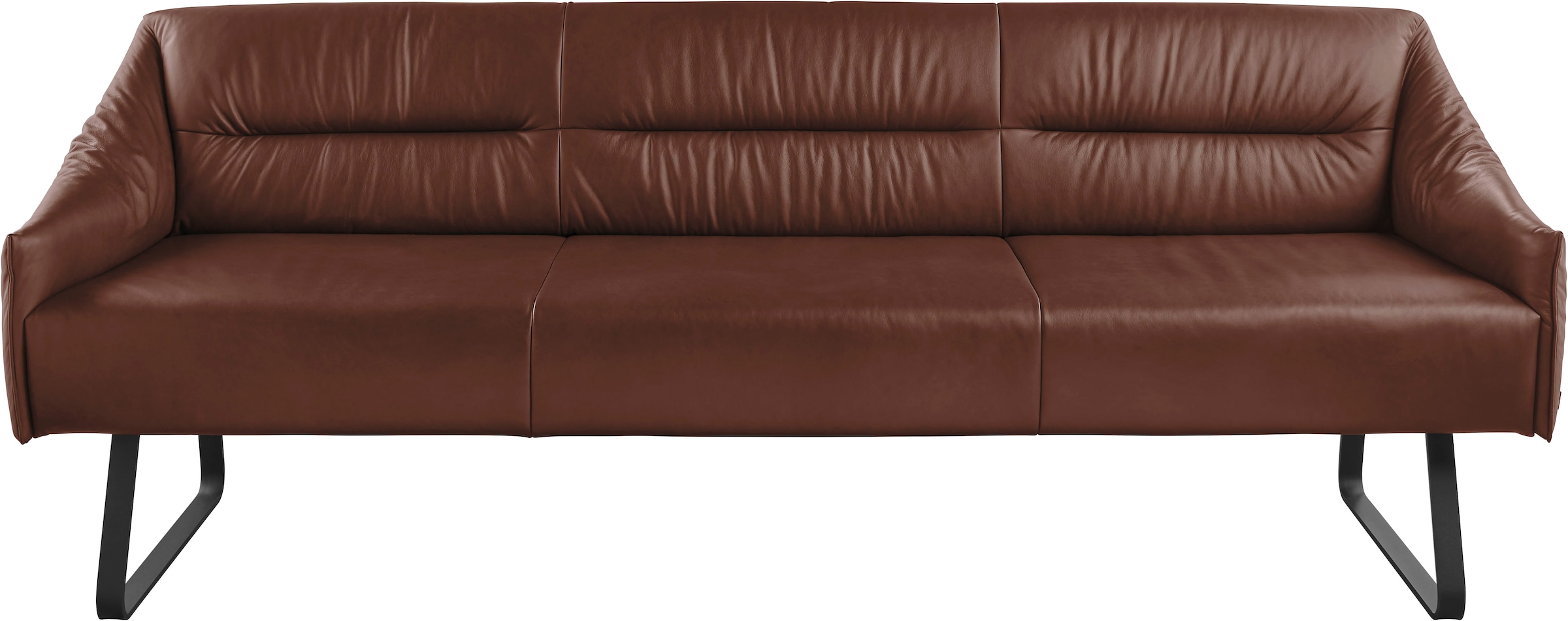 Musterring Essbank »JustB! SP500«, (1 St.), Metallkufe schwarz, verschiedene Farben, Breite 220 oder 250 cm