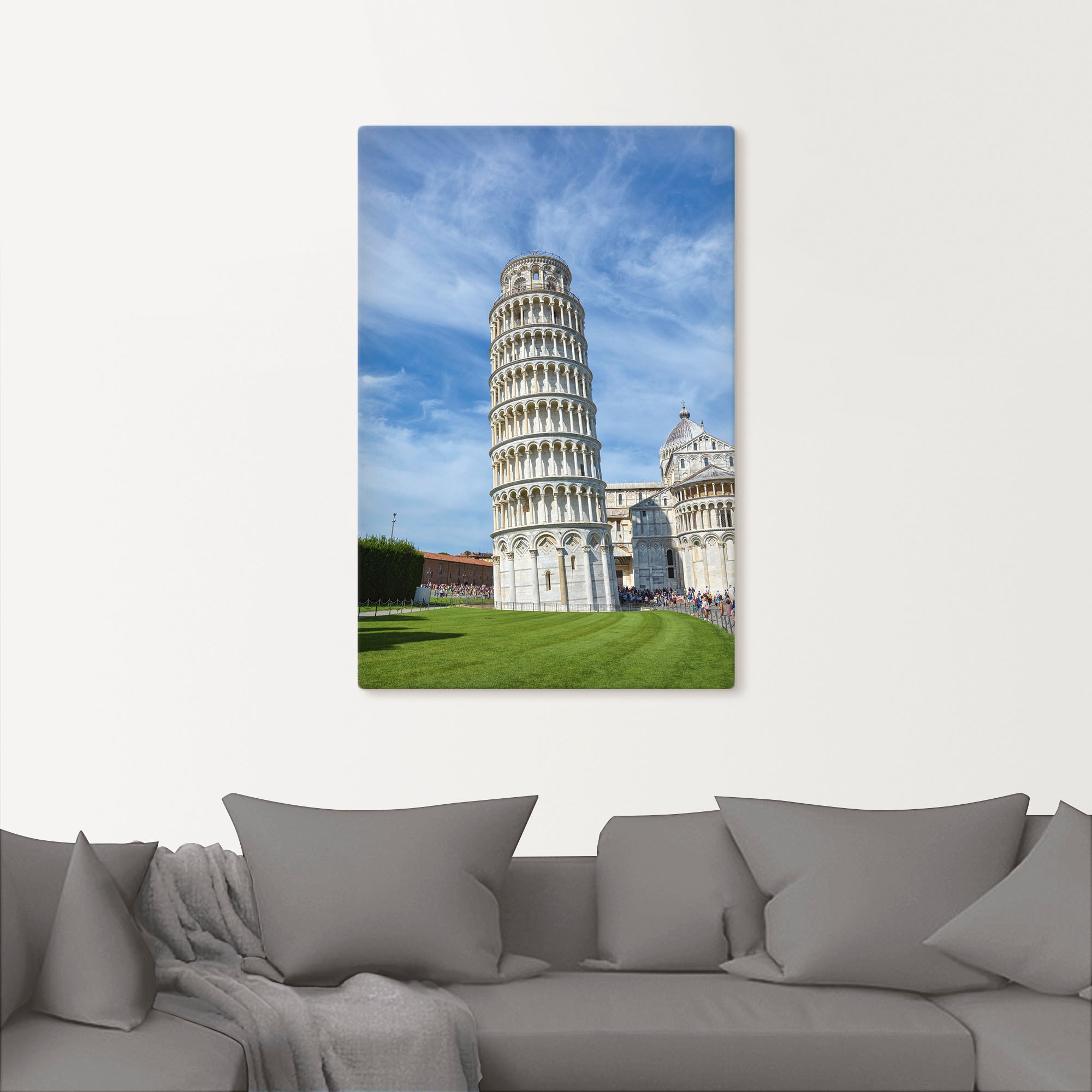 Artland Wandbild »Der schiefe Turm von Pisa in Italien«, Gebäude, (1 St.),  als Alubild, Leinwandbild, Wandaufkleber oder Poster in versch. Größen  bequem bestellen