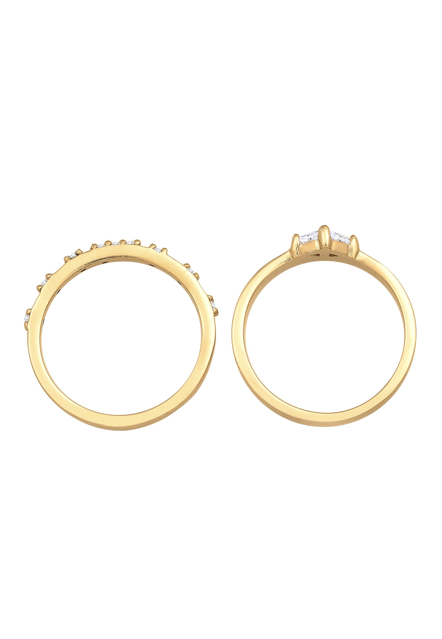 Elli Ring-Set »Ring Solitär Eternity Zirkonia Verlobung Set 925 Silber«