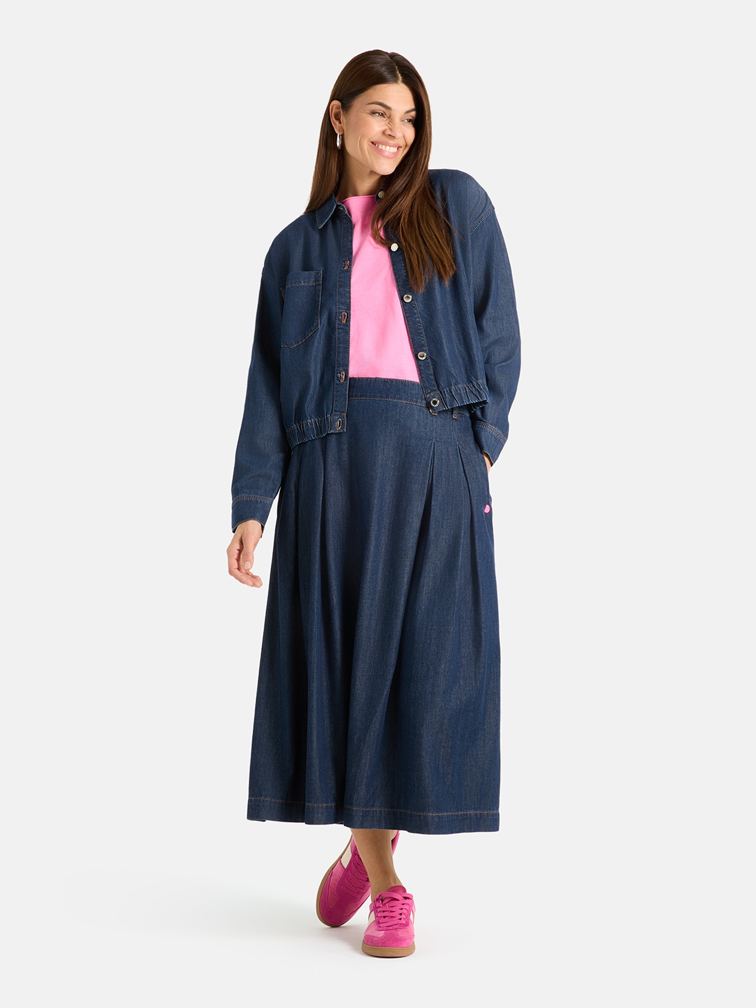 Lieblingsstück Jeansjacke »CrossL« mit elastischem Saum