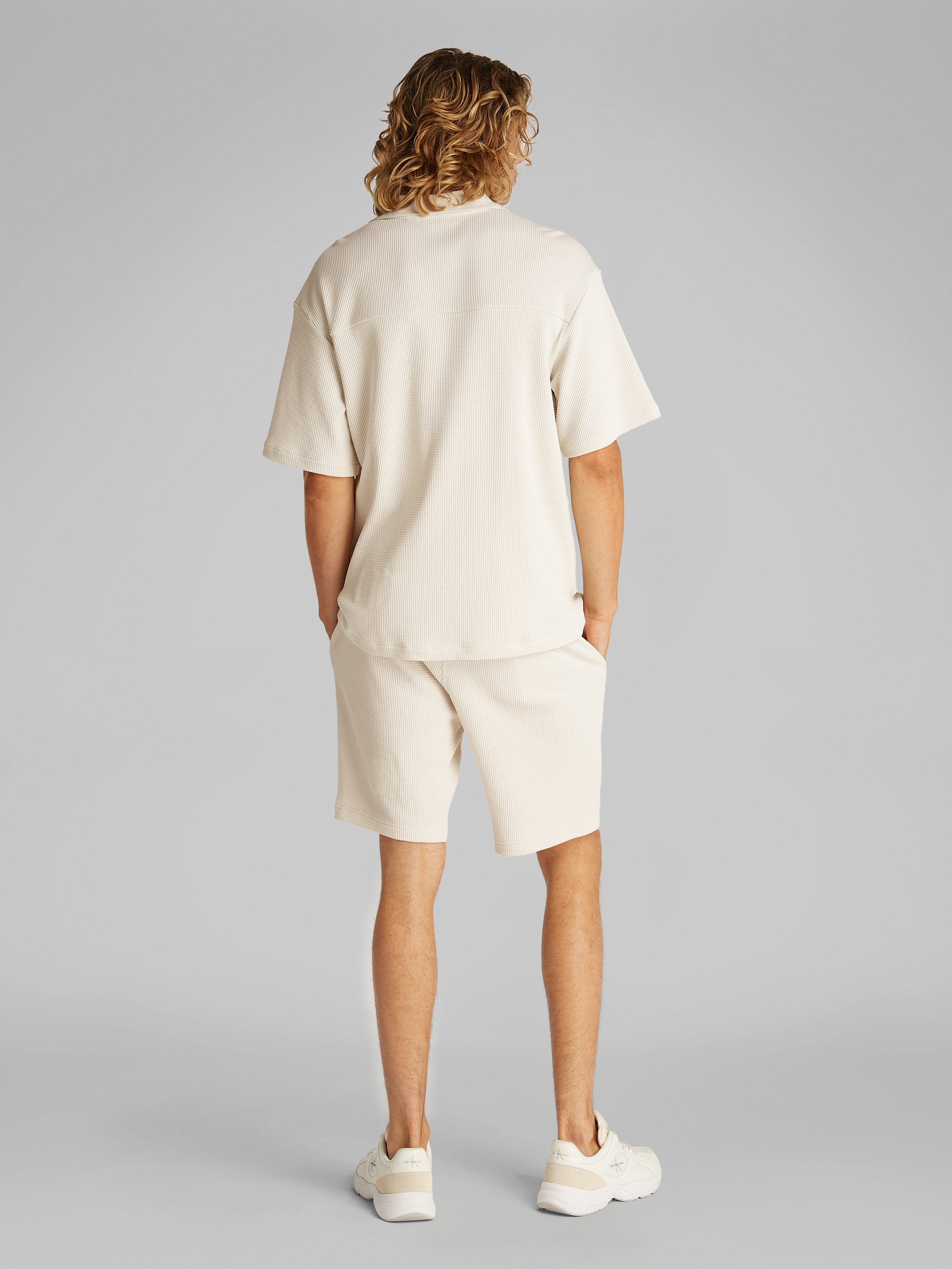 Calvin Klein Jeans Kurzarmhemd »CHUNKY WAFFLE SS HWK OVERSHIRT«, in Waffeloptik