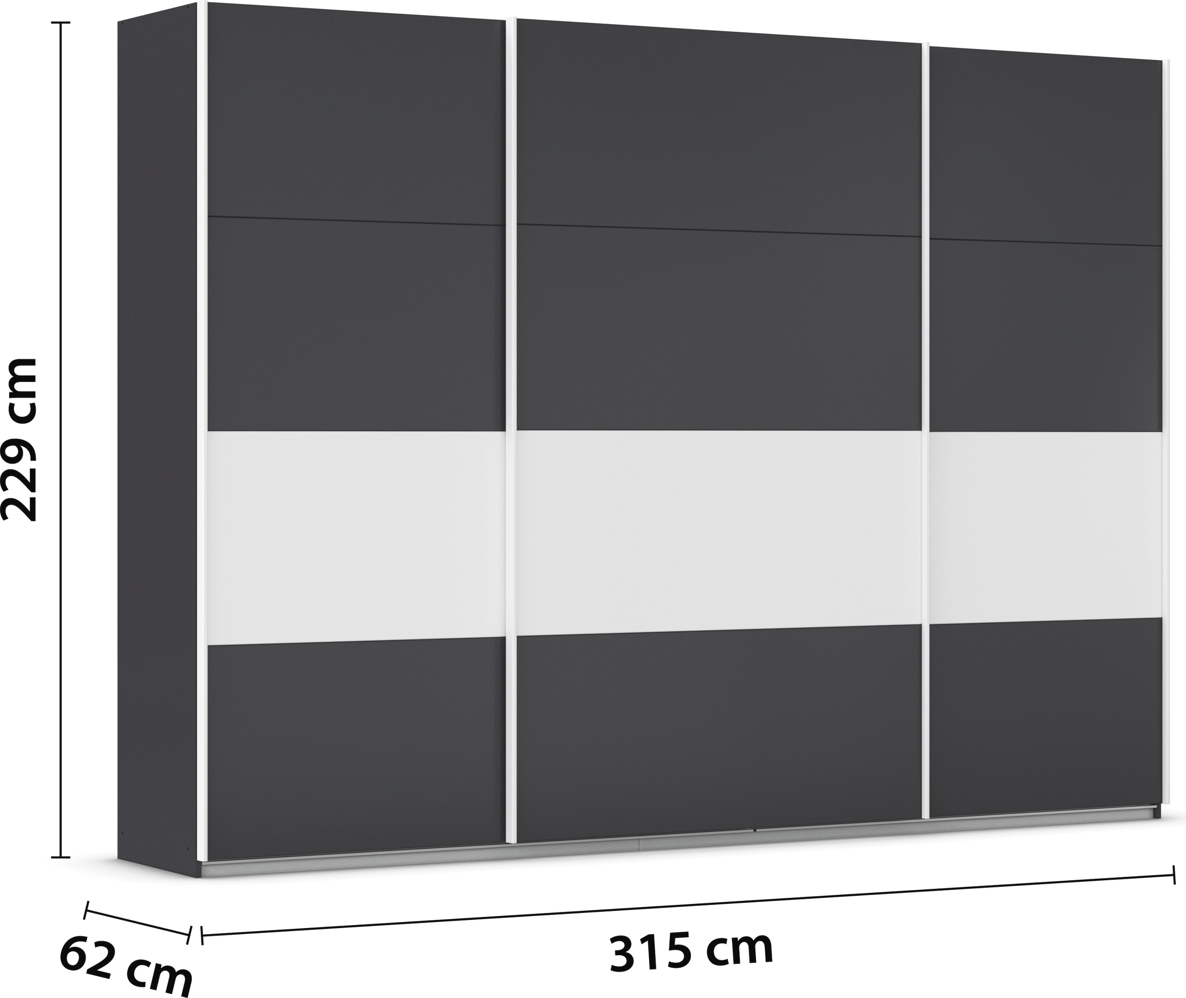 rauch Schwebetürenschrank »Schwebetürenschrank Kleiderschrank Schrank Garderobe CORTONA«, inkl. Inneneinteilung, 2 Stoffboxen und zusätzlichen Einlegeböden