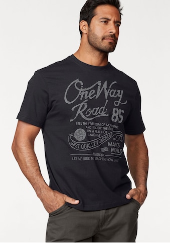 Man's World T-Shirt, mit Print in Used-Optik kaufen
