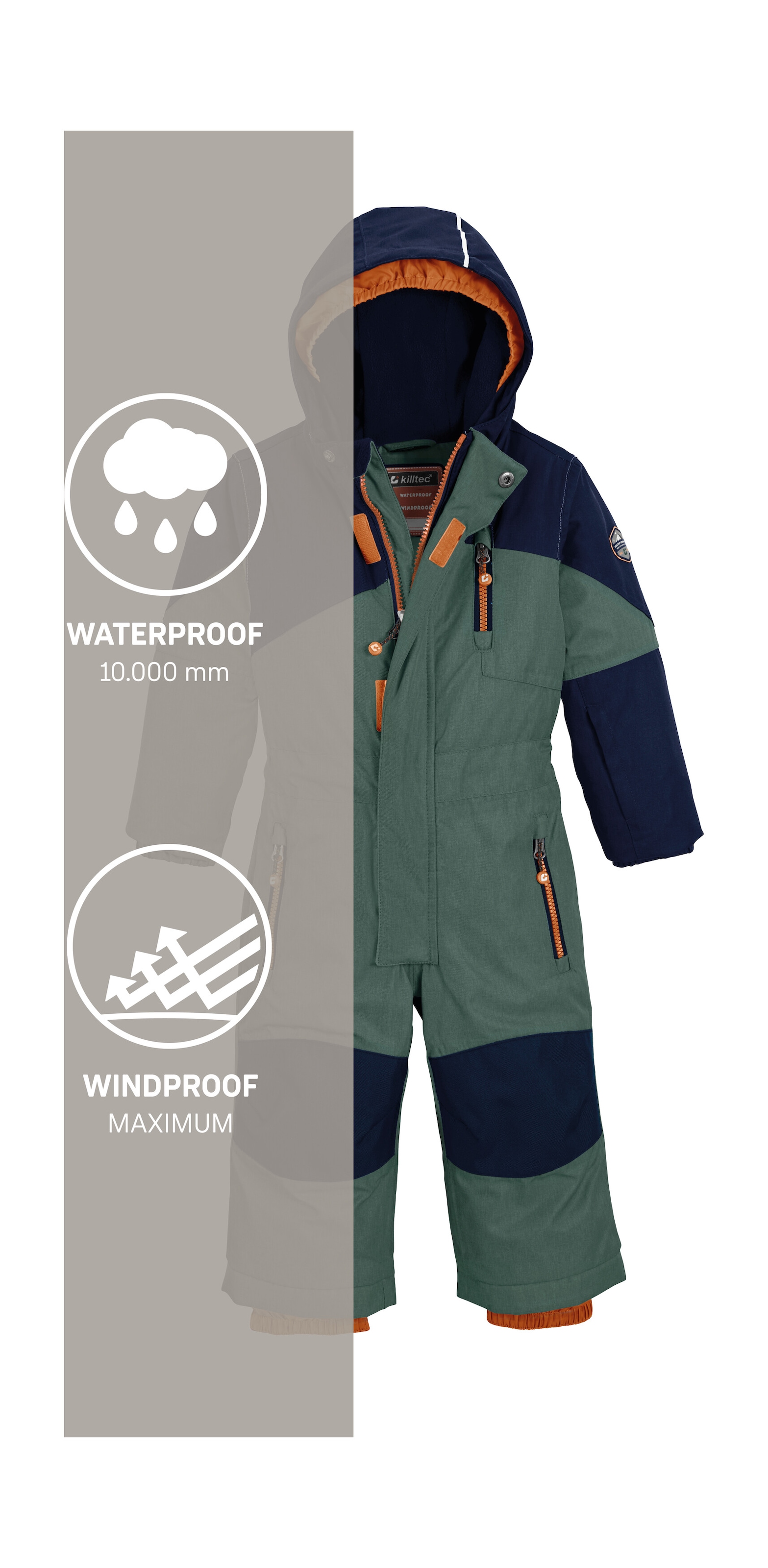Killtec Skianzug »Kesley Mini«, Skioverall, wind-u wasserdicht, Fleece Innen