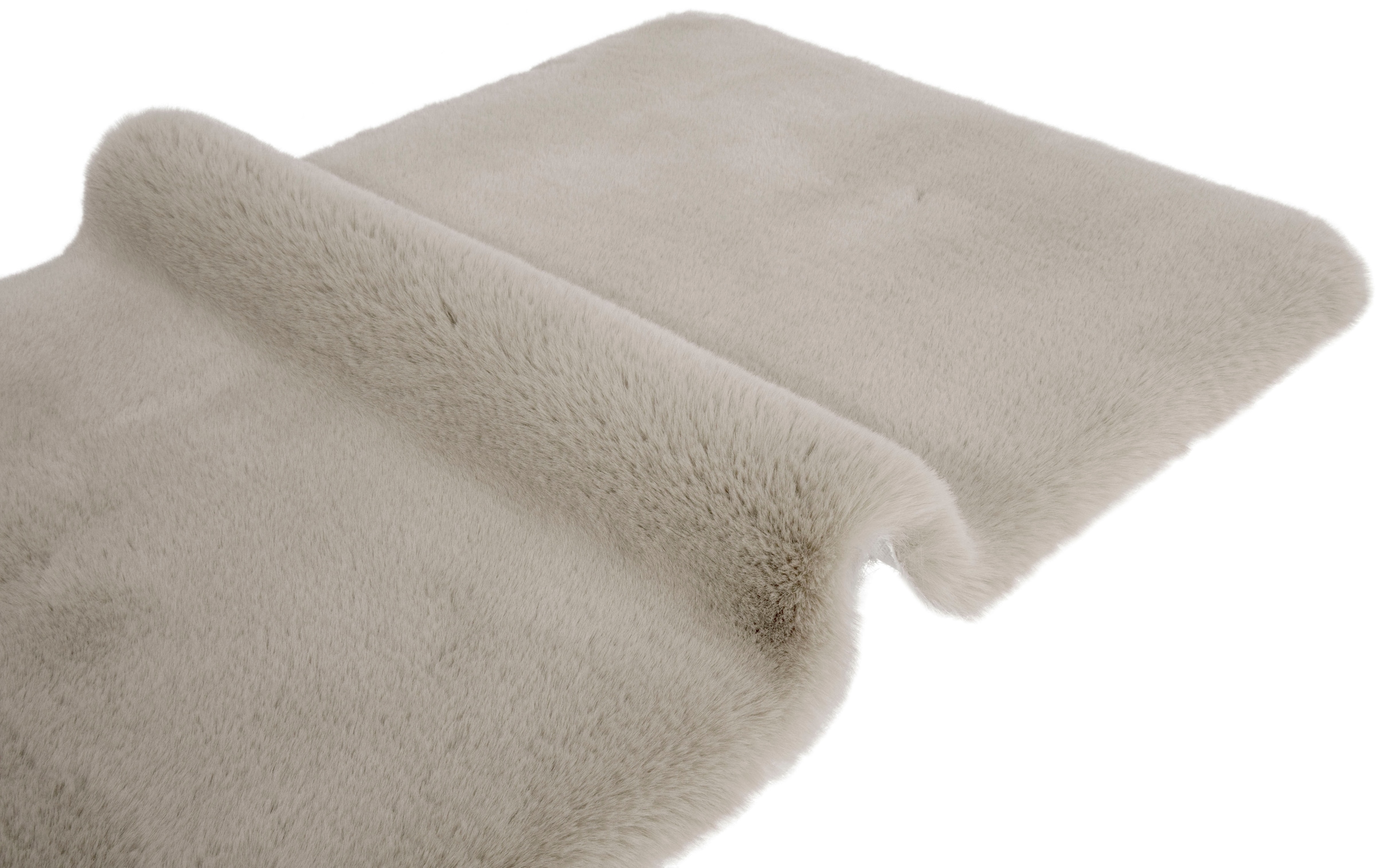 my home Badematte »Rabbit Badematten, Badvorleger, Badezimmer Teppich«, rutschhemmend beschichtet, strapazierfähig-fußbodenheizungsgeeignet-schnell trocknend, Kaninchenfell-Haptik, Badteppich, rechteckig, rund & als 3-tlg. Set