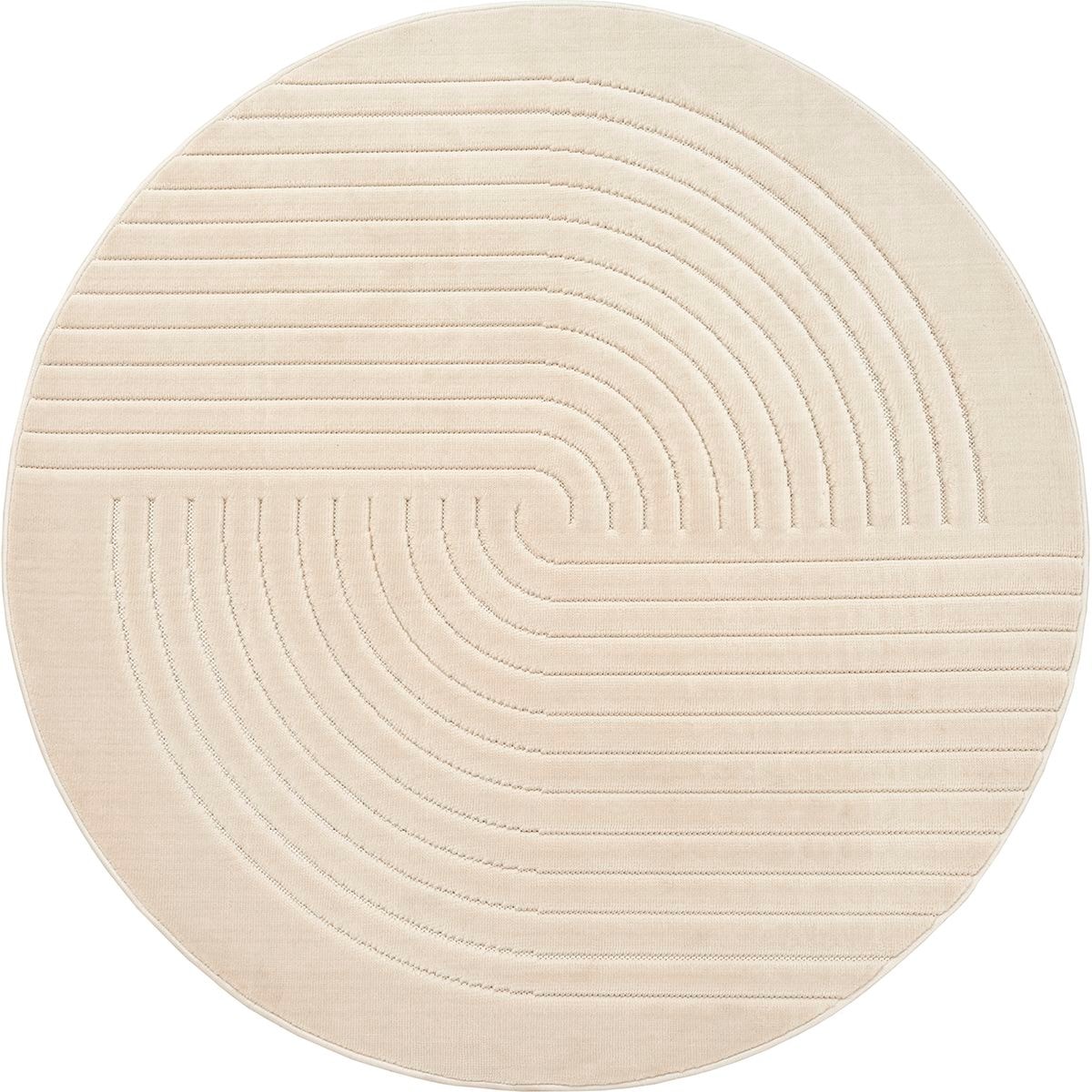 the carpet Teppich »Parma«, rund, 10 mm Höhe, moderne Wohnzimmer Teppich Outdoor geeignet dichter Flor