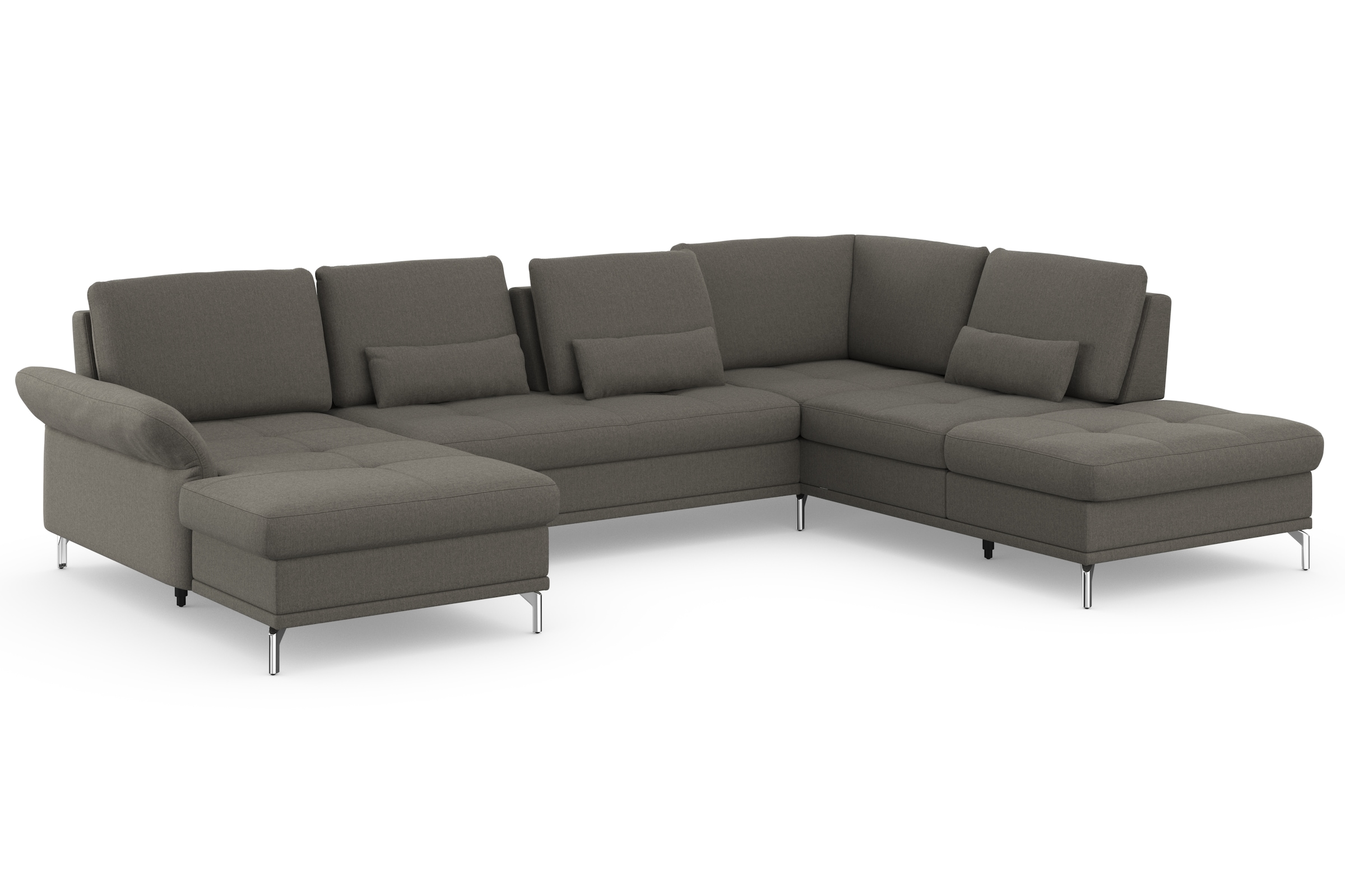 Home affaire Wohnlandschaft »Palm Beach U-Form« Federkern, mit Sitztiefenverstellung, wahlweise mit Bettfunktion