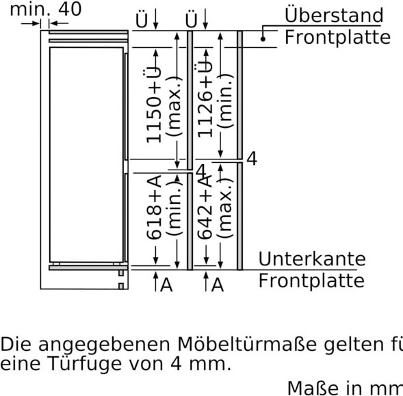 177,2 Einbaukühlgefrierkombination breit Garantie cm 3 Jahren BOSCH cm XXL mit 55 »KIS87ADD0«, hoch, ,8 KIS87ADD0,