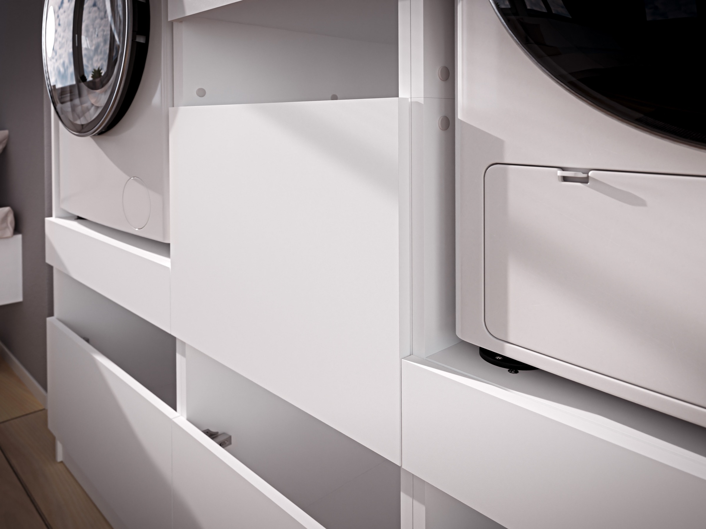 BASIC by Balculina Mehrzweckschrank-Set »Washhome B/T/H 168x68x200 cm« 3 Stk. tlg.
