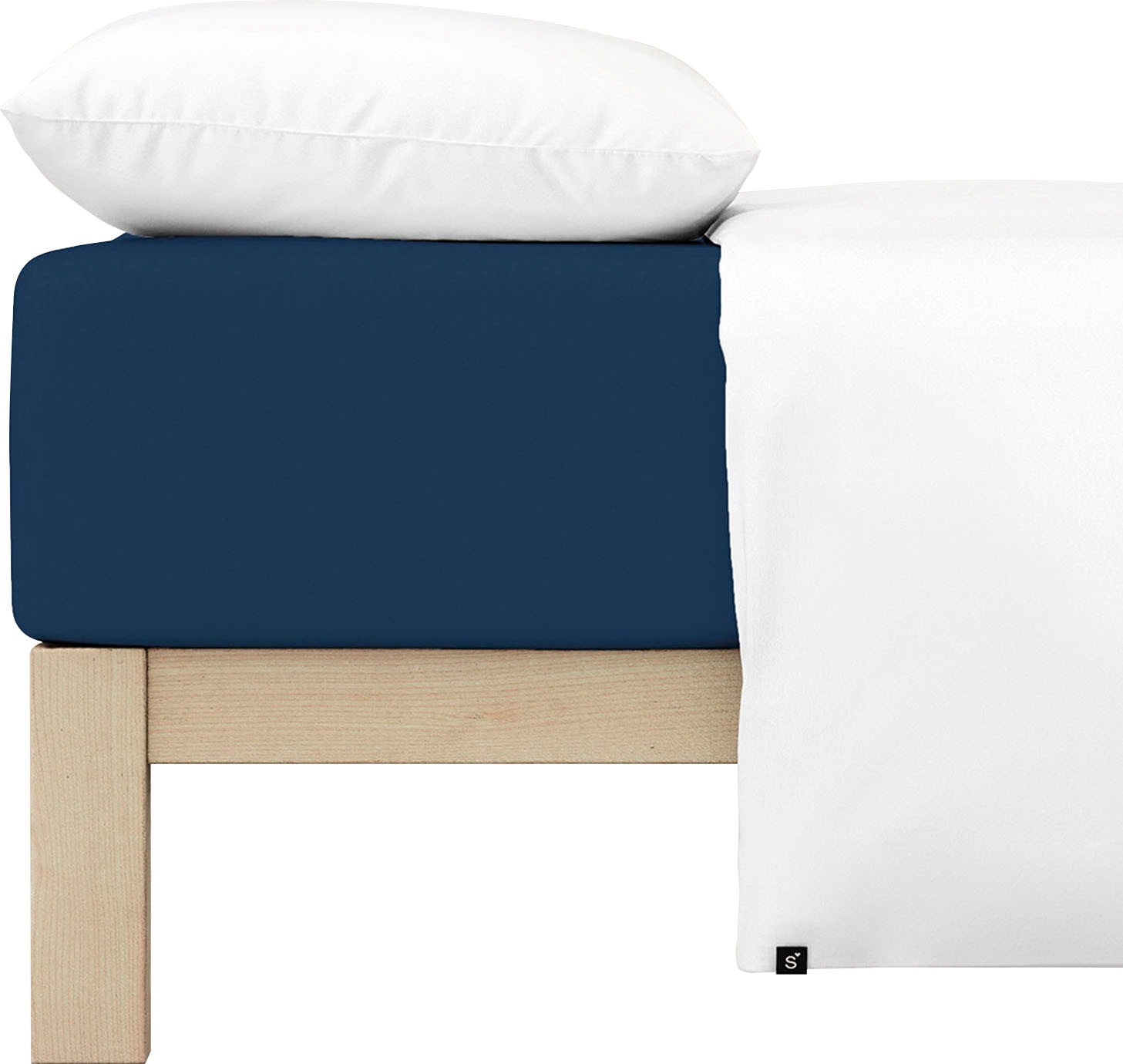 Schlafgut Spannbettlaken »PURE Bio-Baumwolle mit Elasthan, dehnbar blickdicht, straff, Bettlaken«, PREMIUM Laken für Matratzen bis 30cm Höhe, in 90x200, 140x200, 180x200