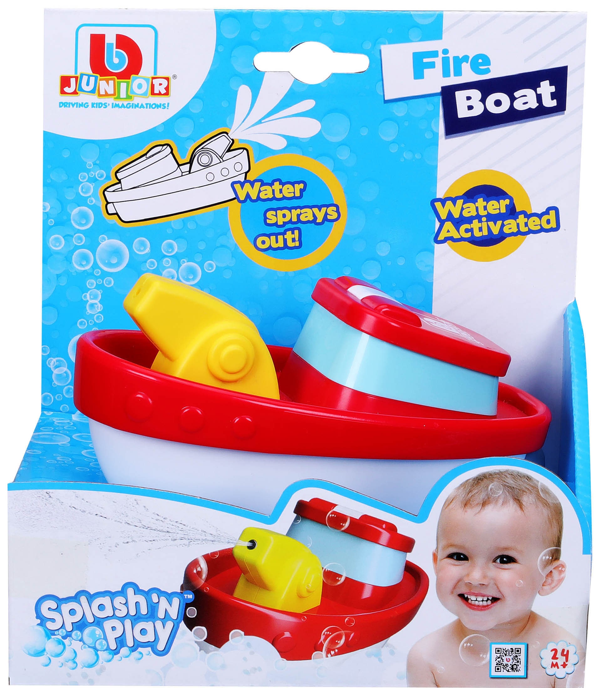 bbJunior Badespielzeug »Splash'N Play - FireBoat 15 cm«, mit Wasserspritzfunktion