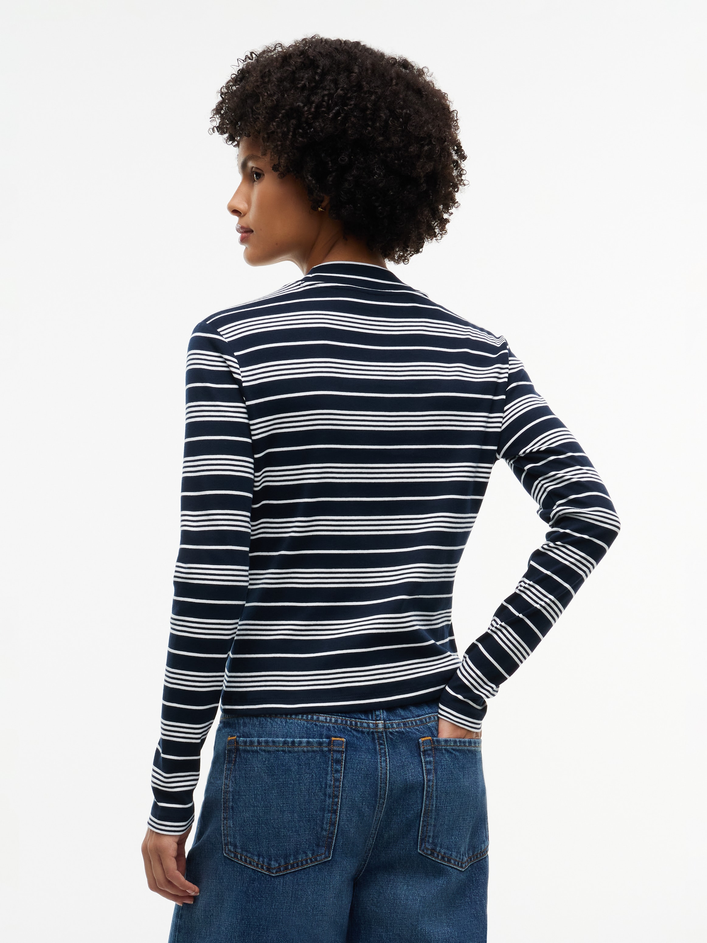 Tommy Hilfiger Langarmshirt »SLIM CODY MOCK-NK LS« Baumwolle, slim fit