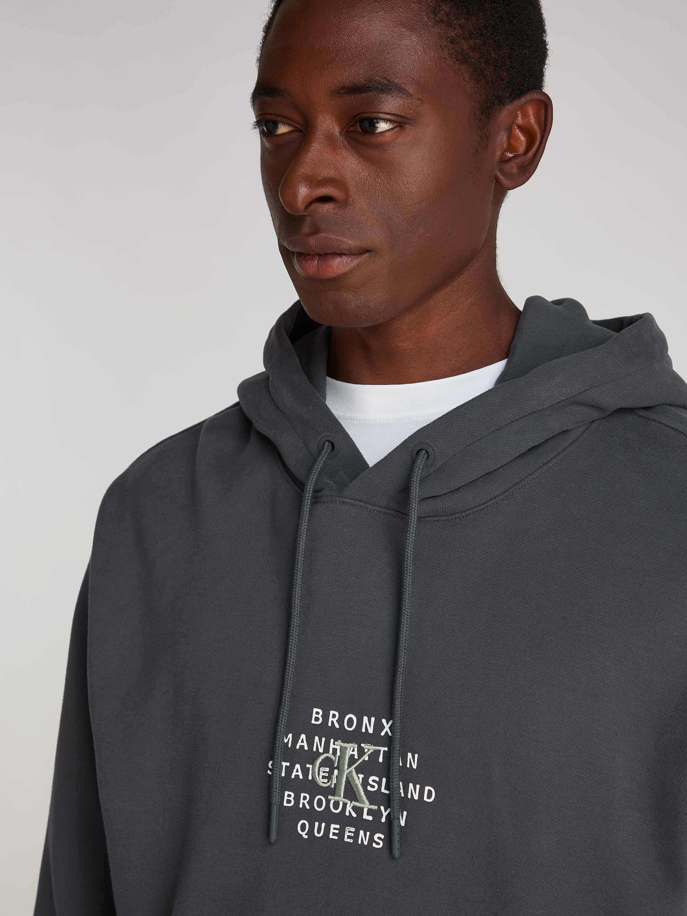 Calvin Klein Jeans Sweatshirt »NYC STAMP GRAPHIC HOODIE«, mit Logostickerei