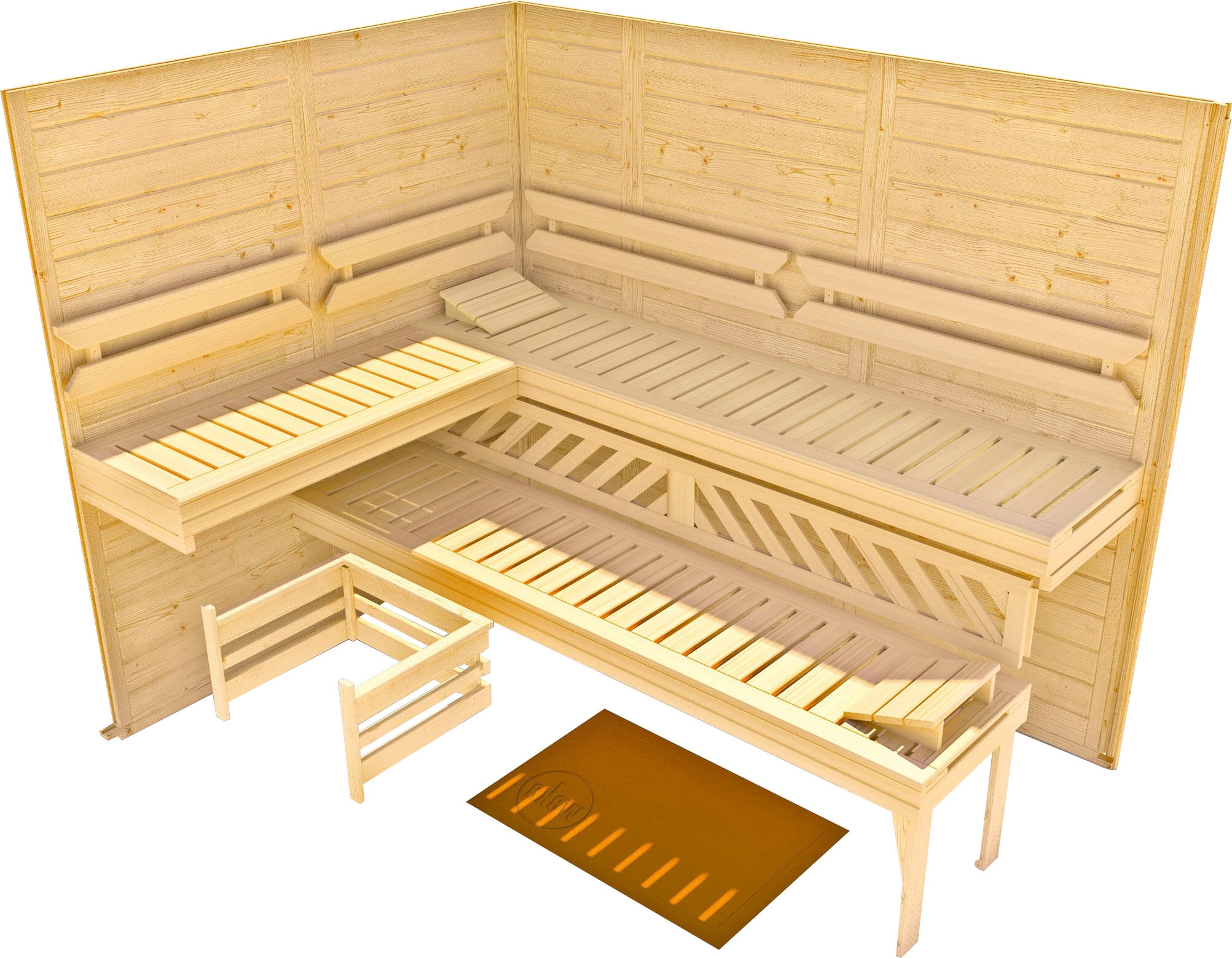 weka Sauna »Kemi« Set,  7,5 kW-Ofen mit digitaler Steuerung