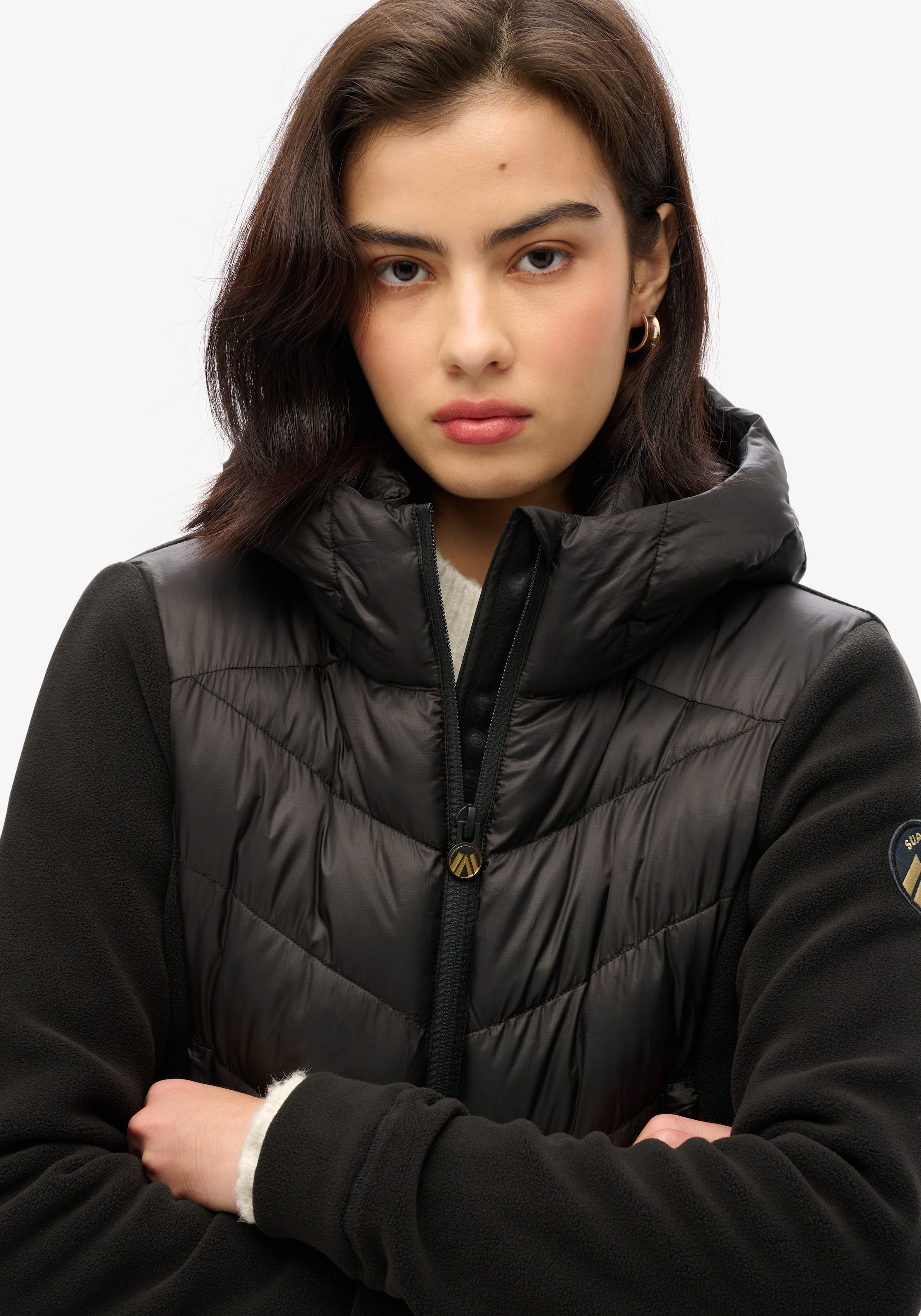 Superdry Fleecejacke »HOODED STORM FLEECE JKT«, mit Kapuze