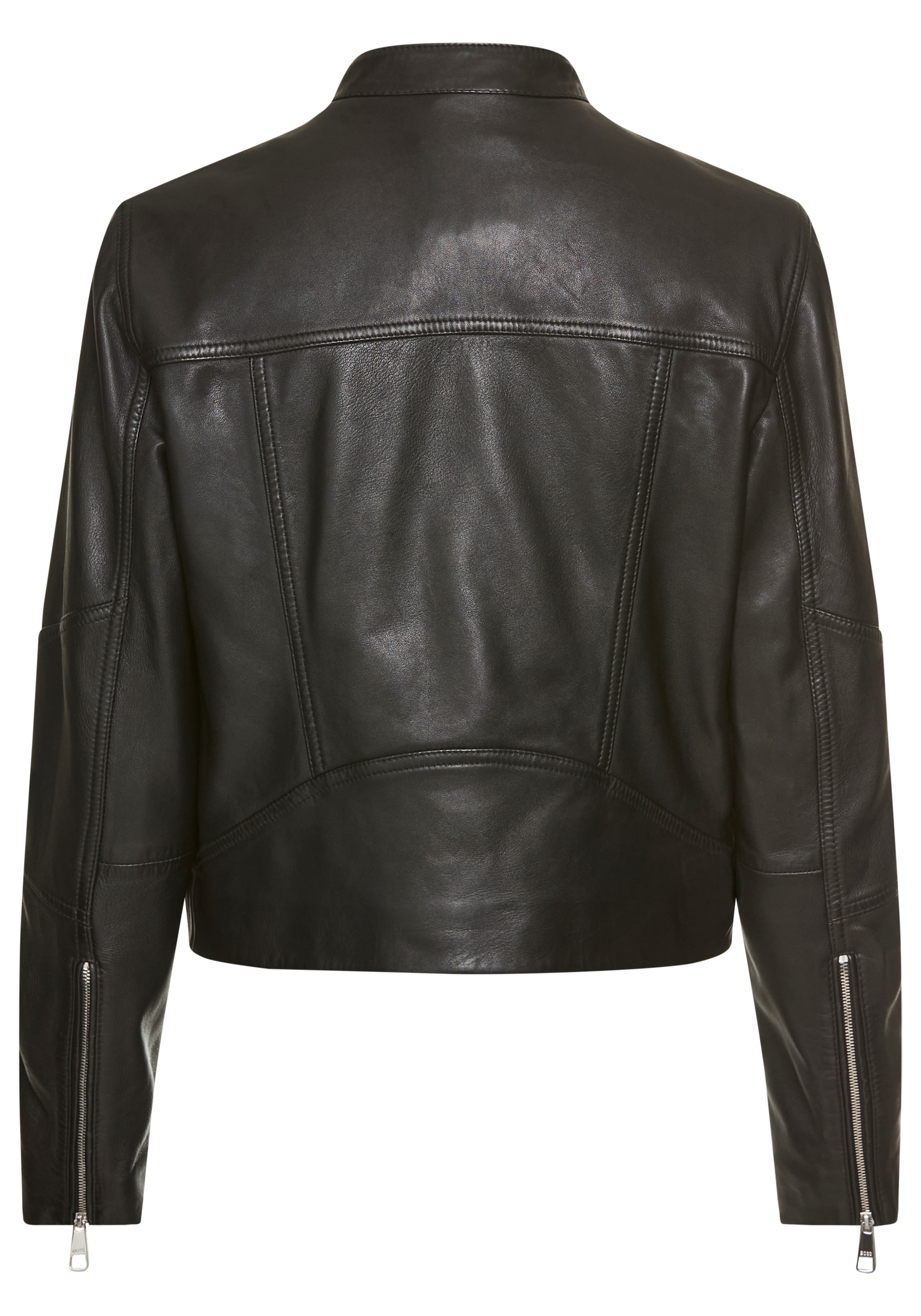 BOSS ORANGE Lederjacke »Saleste Premium Damenmode« aus fein genarbtem Leder