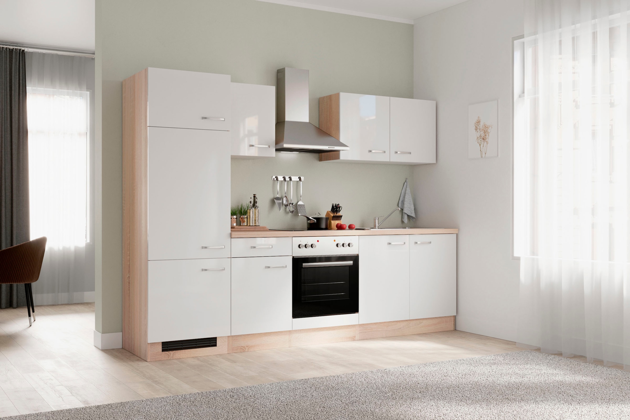 Flex-Well Küchenzeile »Florenz« wahlweise mit E-Geräten, Gesamtbreite 270 cm