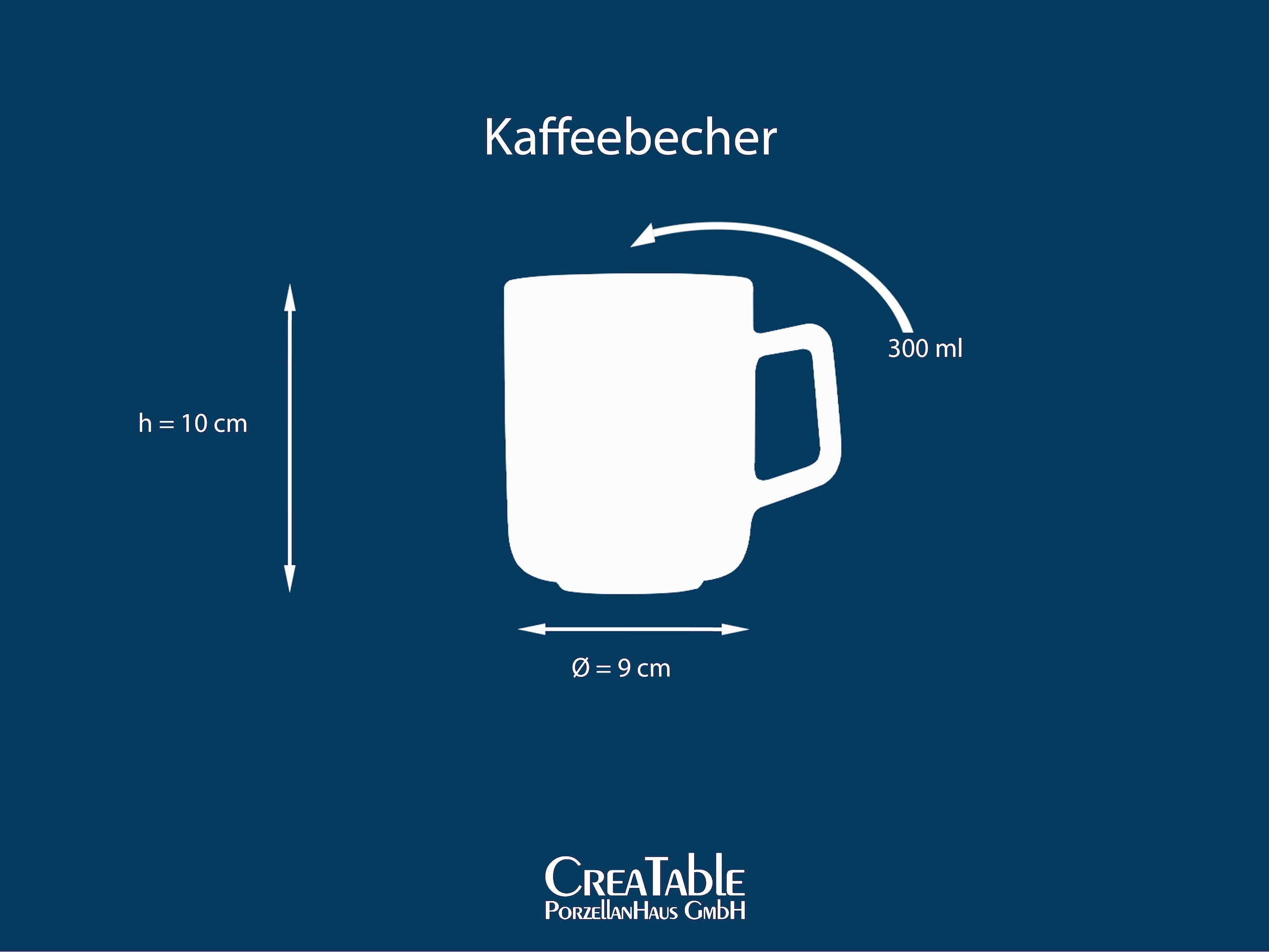 CreaTable Becher »Nordic Fjord«, (Set, 6 tlg.), Kaffeebecher, Tassen Set, 6-teilig, 285 ml