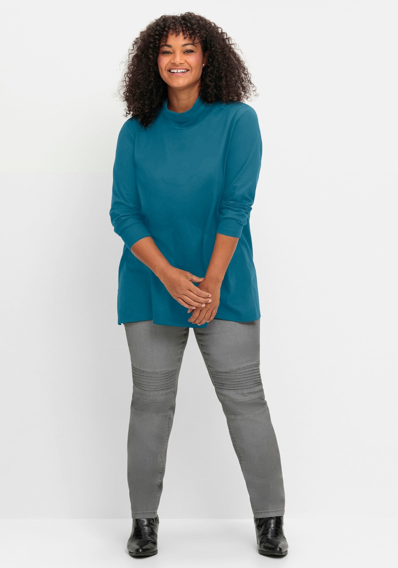 Sheego Rollkragenshirt »Rollkragenshirt« 1 Stk. tlg.