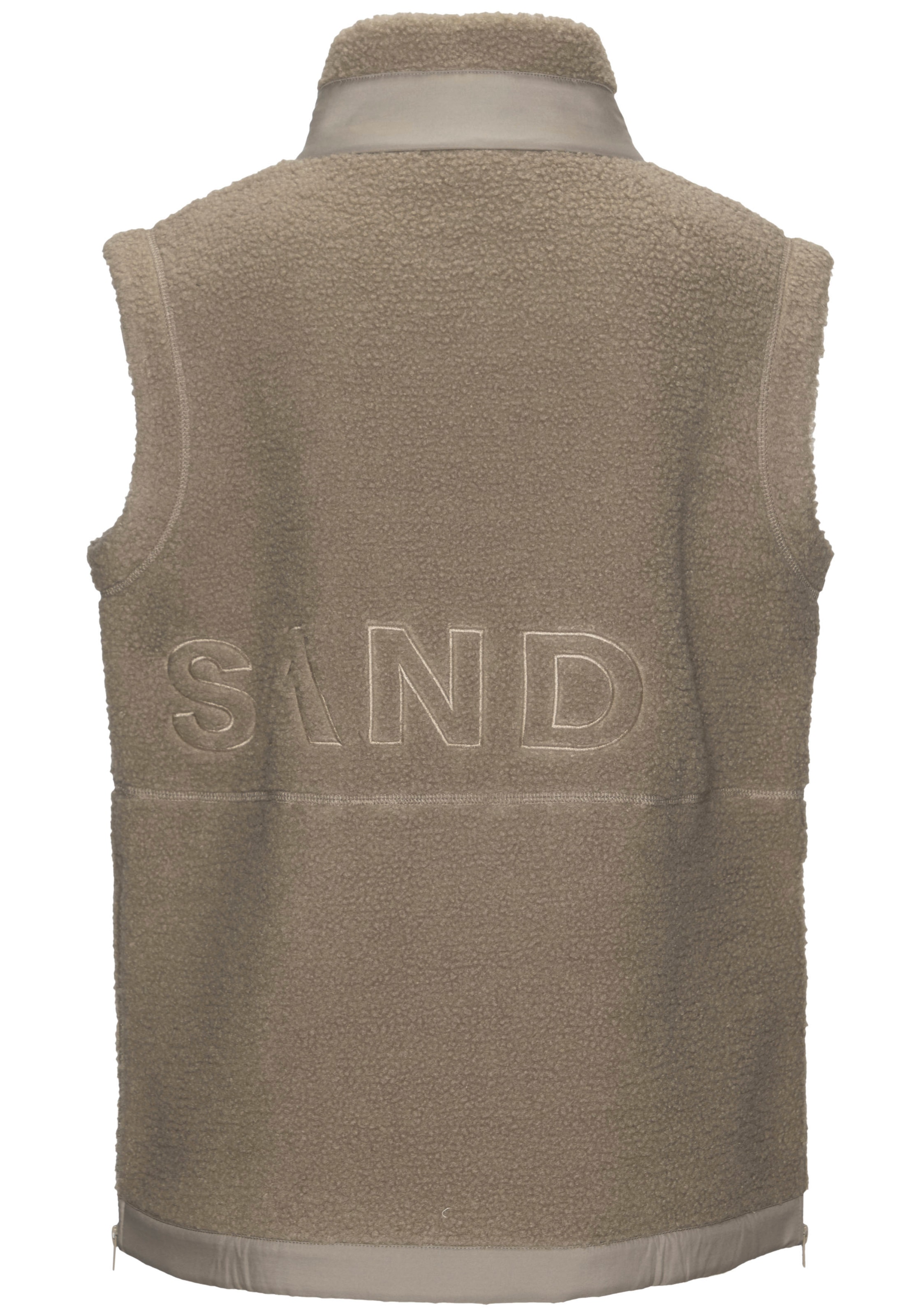 Elbsand Fleeceweste , mit seitlichen Reißverschlüssen und hohen Kragen
