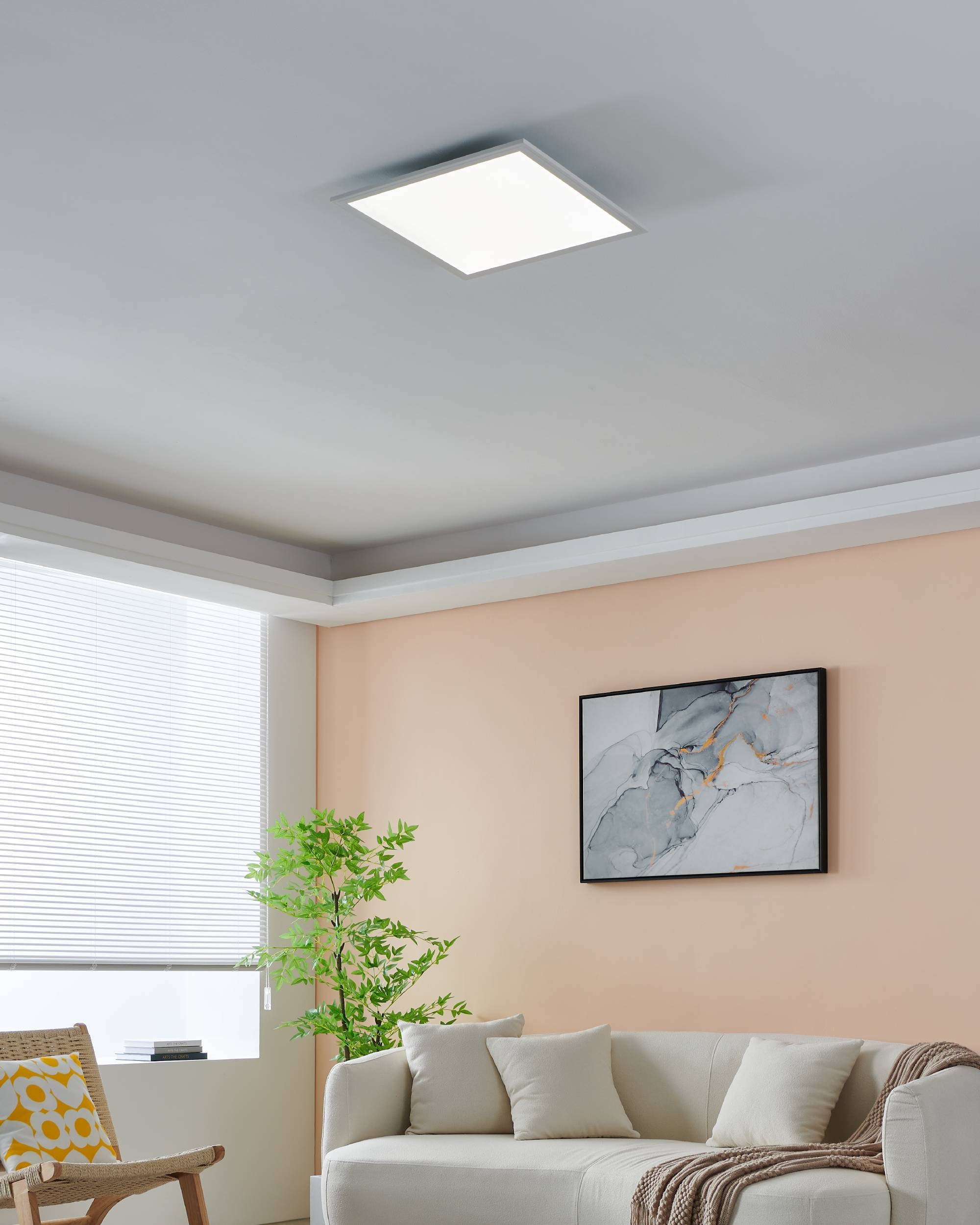 EGLO Deckenleuchte »SALOBRENA-Z« LED-Modul 1 Stk. warmweiß - kaltweiß Disco-Modus, App/Sprachsteuerung Alexa, 45x45x5cm, exkl. Fernbedienung