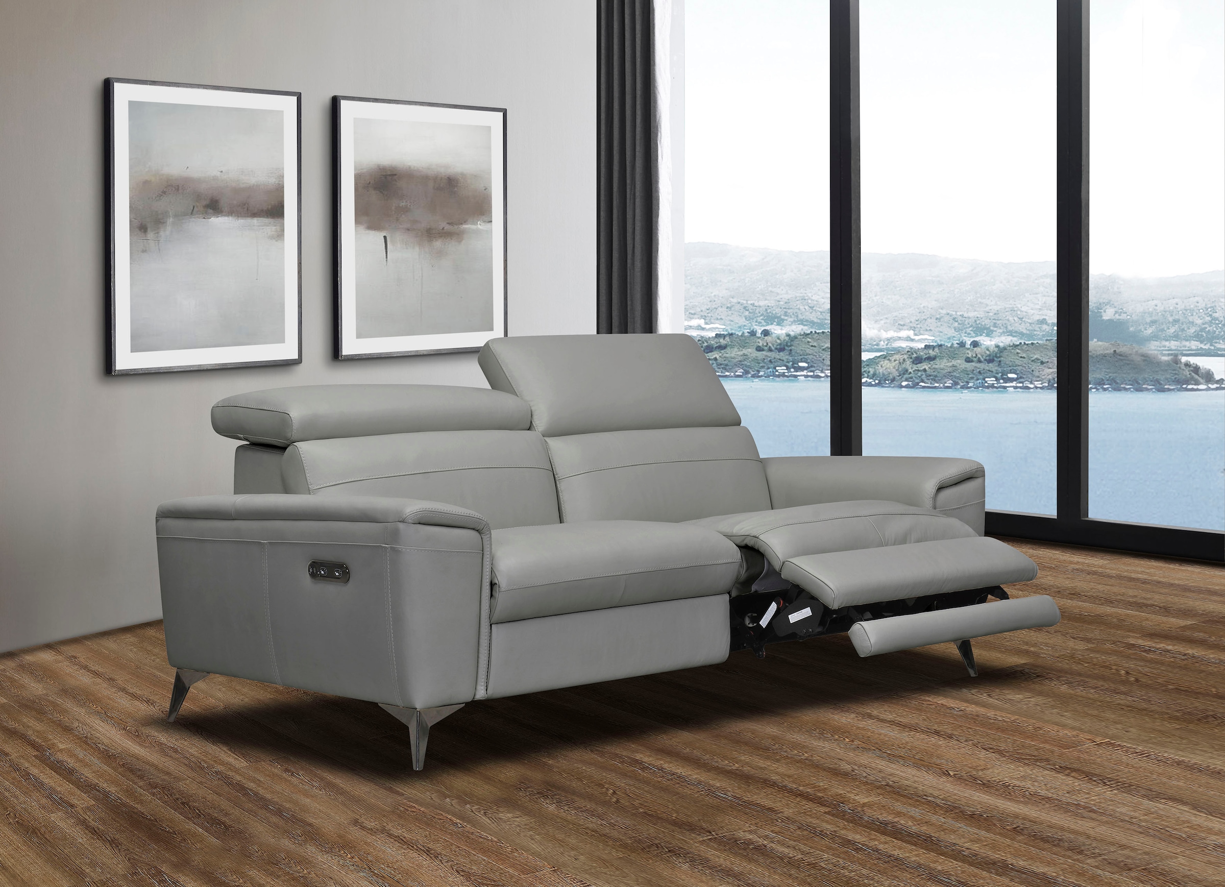 Places of Style 2,5-Sitzer »Theron«, elektrische Relaxfunktion, Kopfteilverstellung, mit USB-Anschluss.