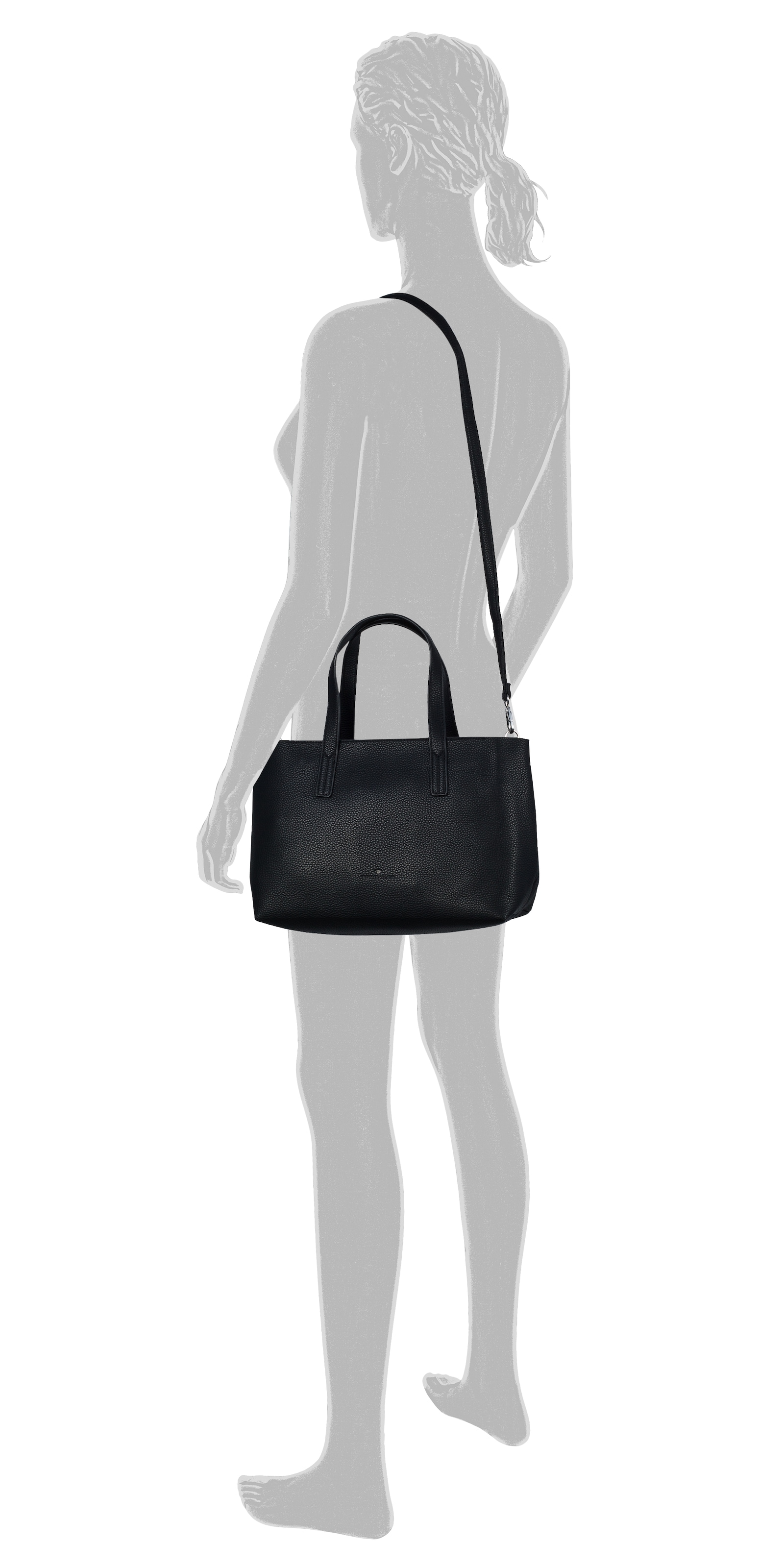TOM TAILOR Shopper »Marla«, aus fein genarbtem Lederimitat außen und weichem Suede-Imitat innen