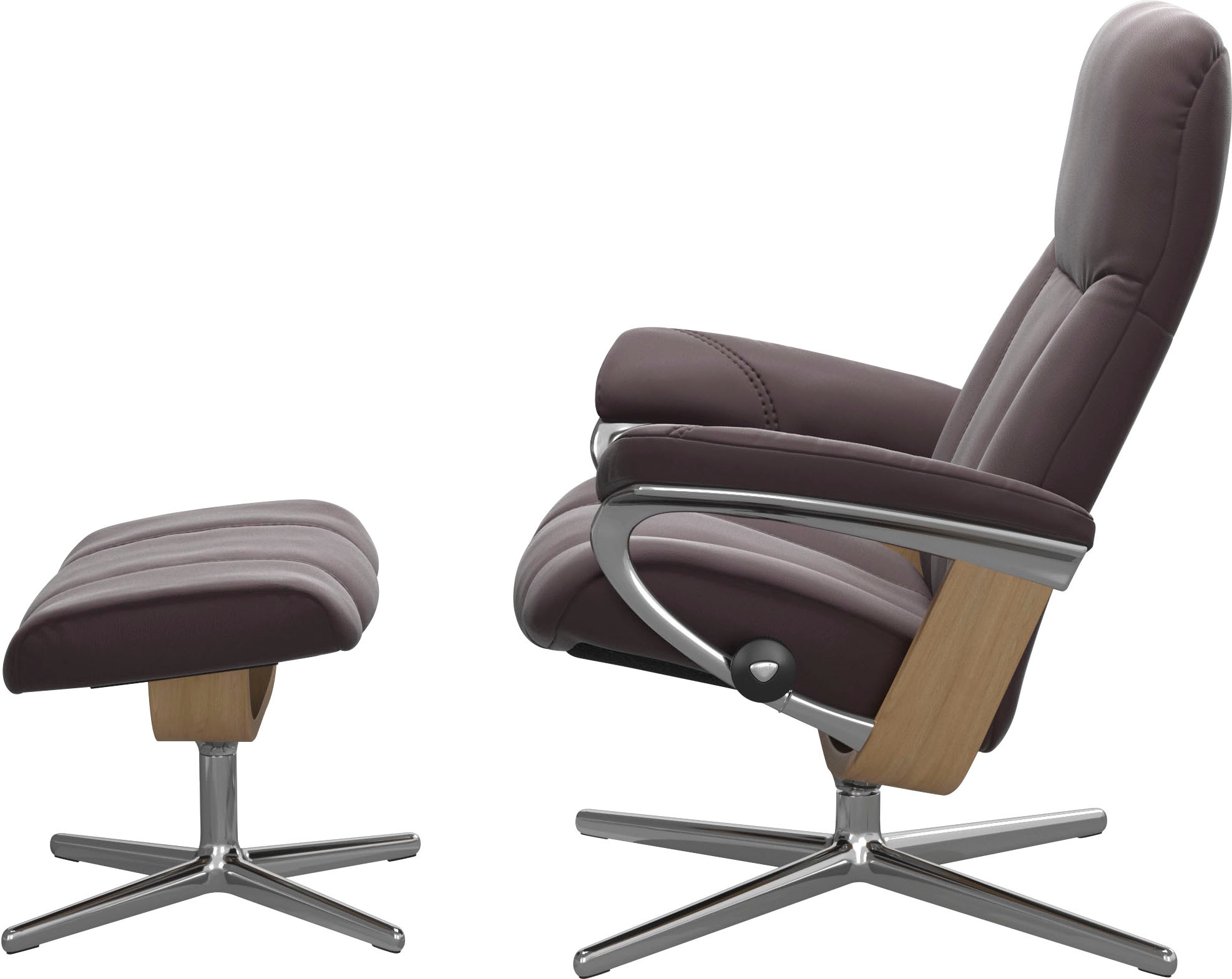 Stressless® Fußhocker »Consul«, mit Cross Base, Größe S, M & L, Holzakzent Eiche
