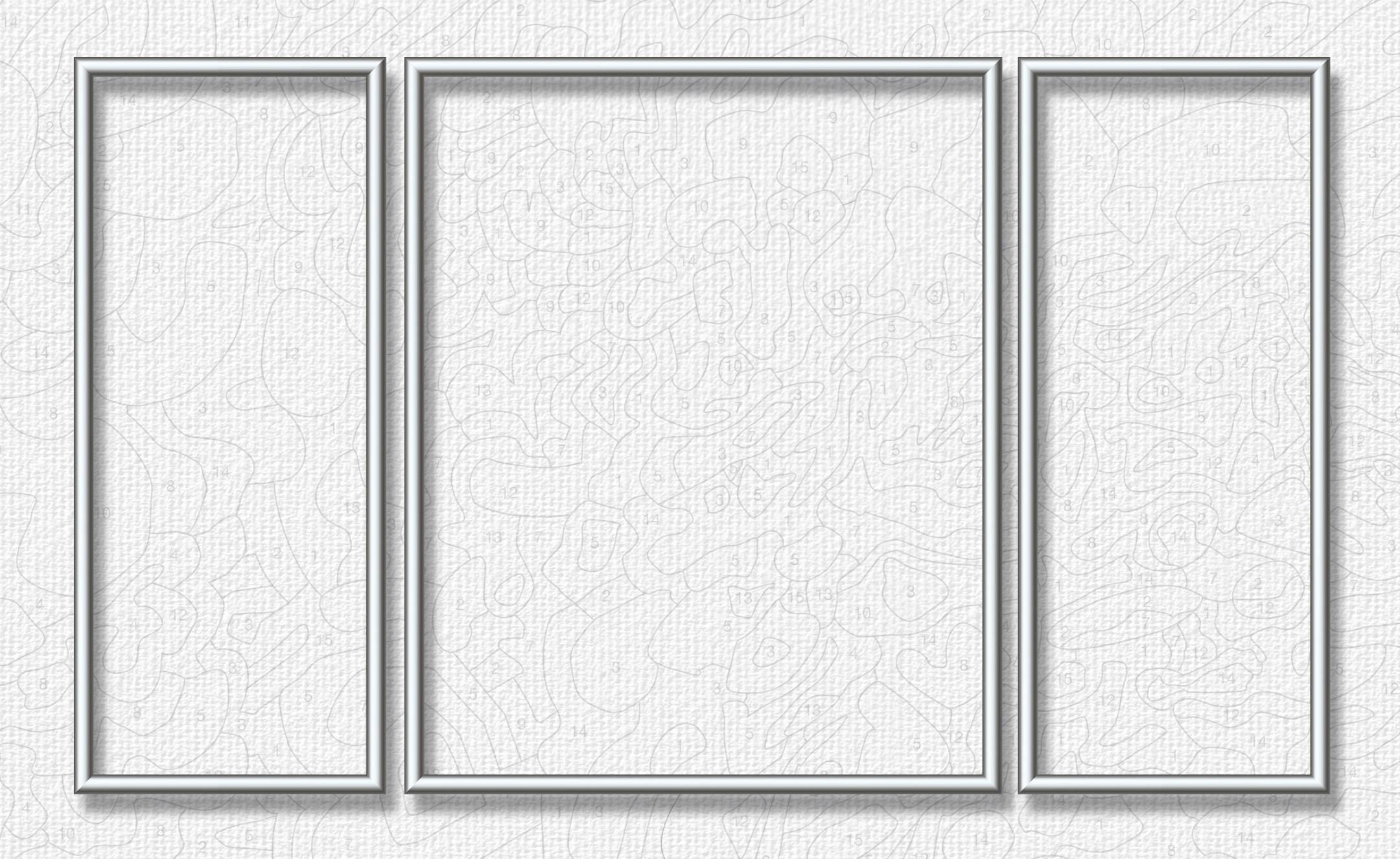 Schipper Bilderrahmen »Malen nach silberfarben«, Zahlen, Triptychon XXL 3 80x50 cm, | Garantie (Set), Made Jahre in ➥ Germany UNIVERSAL