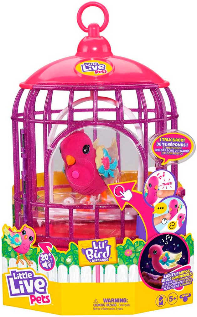 Moose Spielfigur »Little Live Pets: Little Bird & Vogelkäfig Tiara Twinkles«, mit Soundeffekt