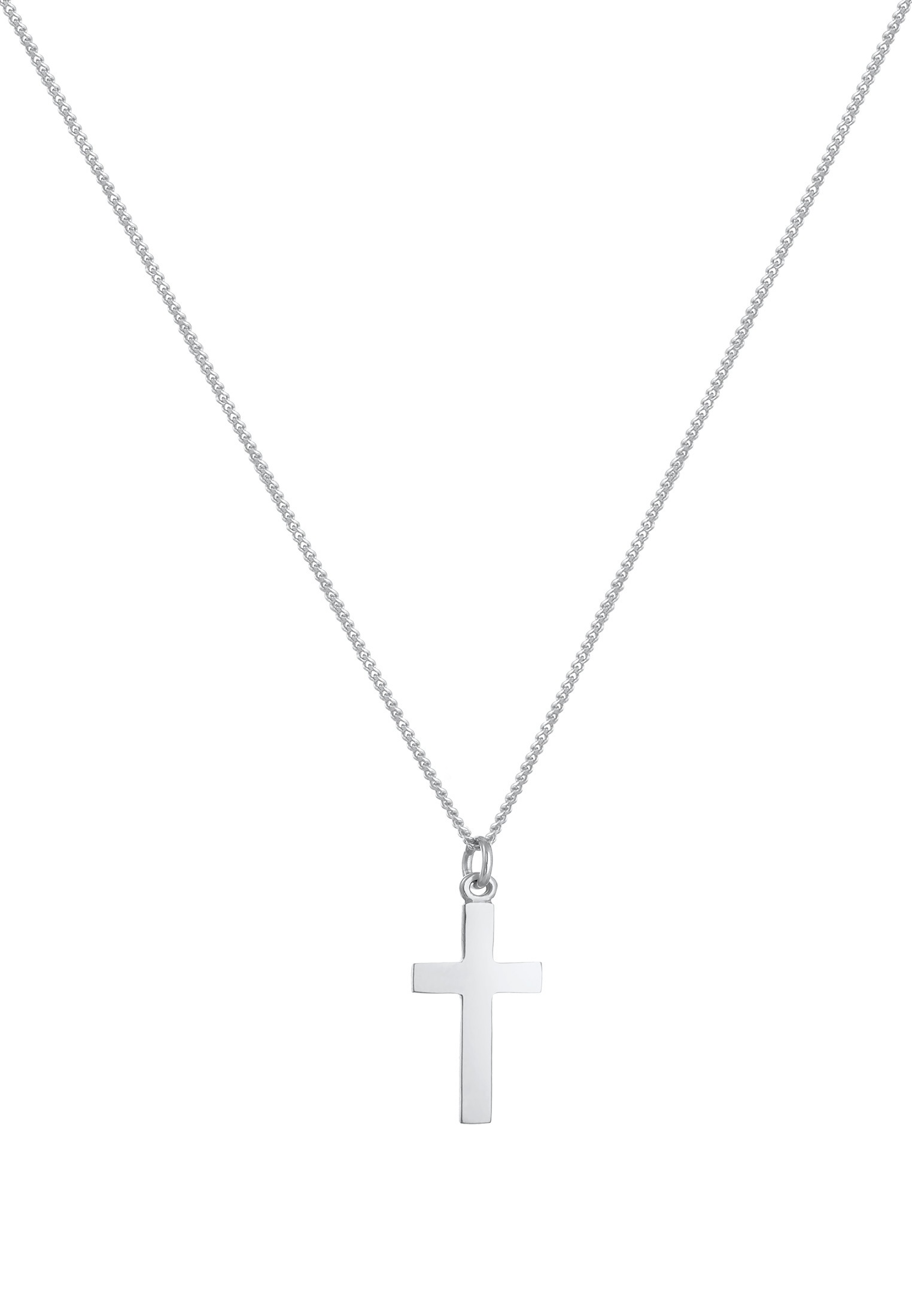 Elli Silberkette »Halskette Kids Kreuz Symbol Kommunion 925 Silber«