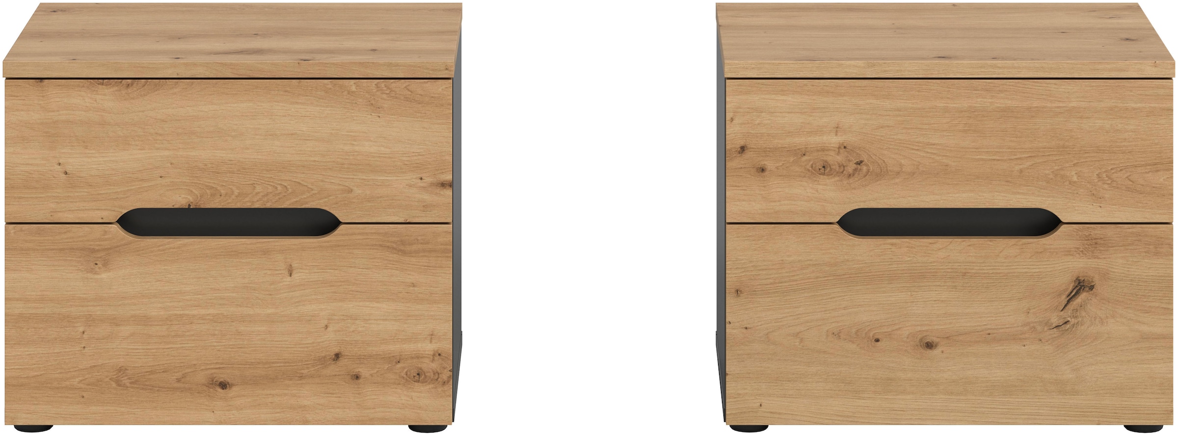 Home affaire Nachtkommode »REHAT, 2er Set, je 50x37x42 cm, inkl. 2 Schubkästen« TOPSELLER!, individuell platzierbar nicht nur im Schlafzimmer, 2 Stk. tlg. Nachttisch, Kommode, Nachtkonsole, Schubladenkommode