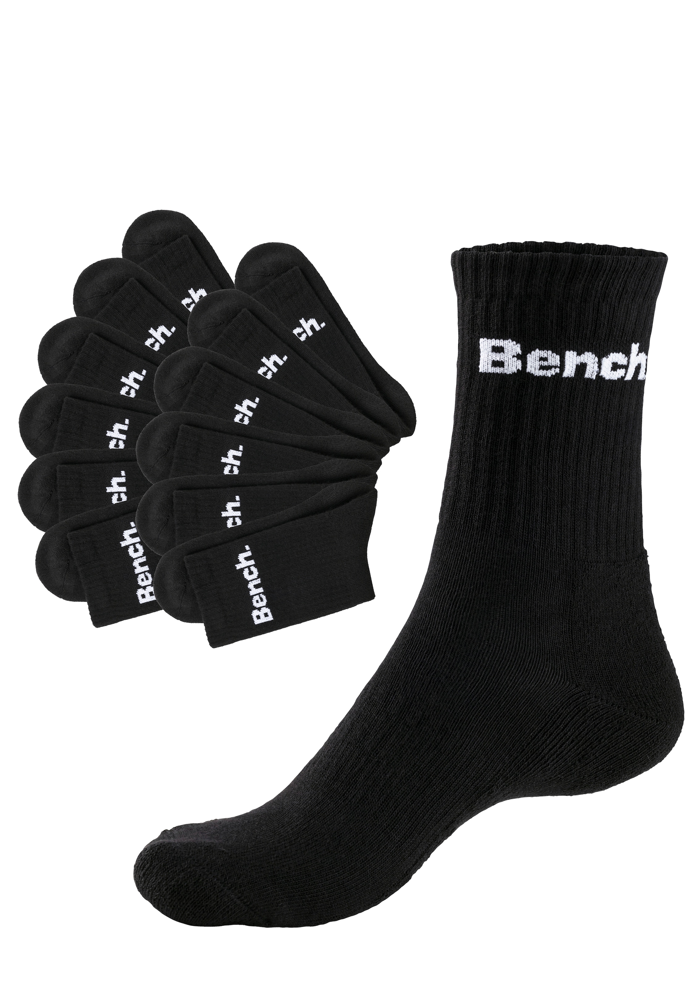 Bench. Tennissocken, (Packung, 12 Paar), mit Fuß Polsterung