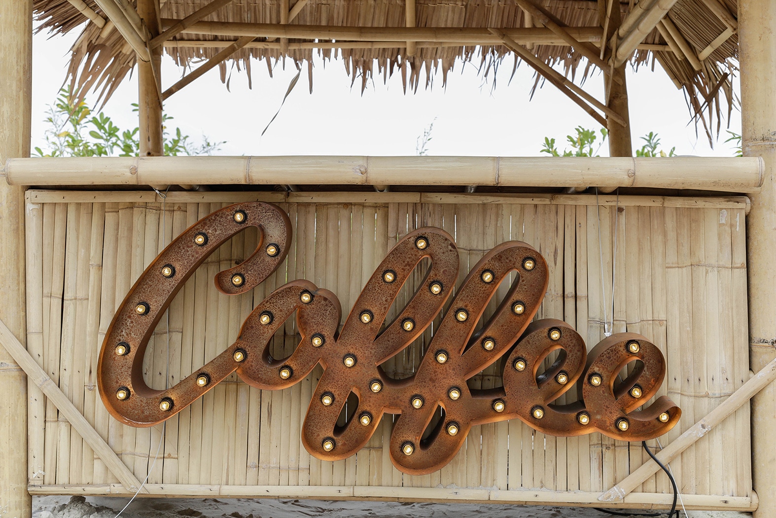 MARQUEE LIGHTS LED Dekolicht »Coffee« E14 1 Stk. Warmweiß Wandlampe, Tischlampe Kaffee, 46 Leuchtmittel E14 (exkl.) - 145x61 cm