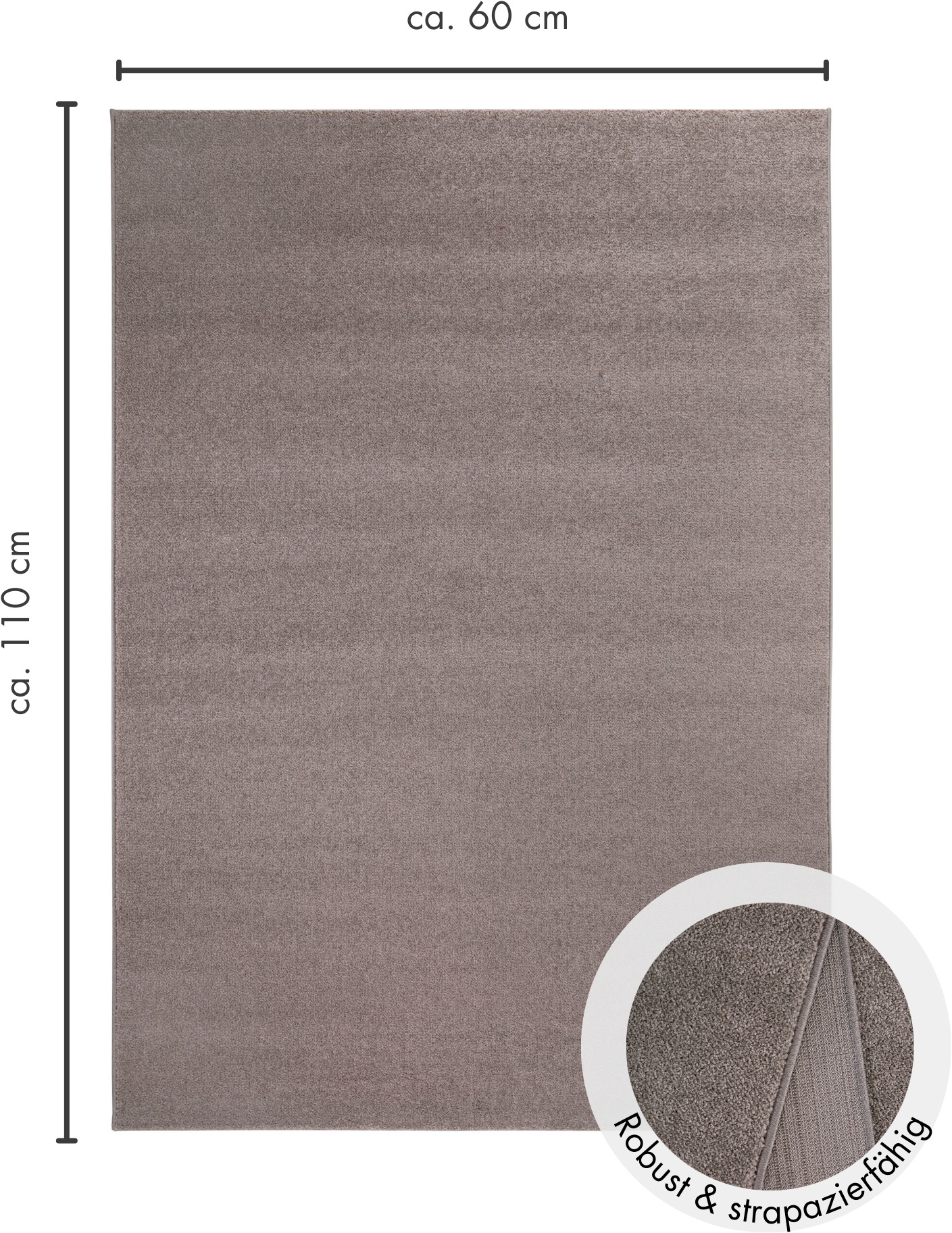 Andiamo Teppich »Jerez«, rechteckig, 8 mm Höhe, Kurzflor, gewebt, Uni-Farben, auch als Läufer