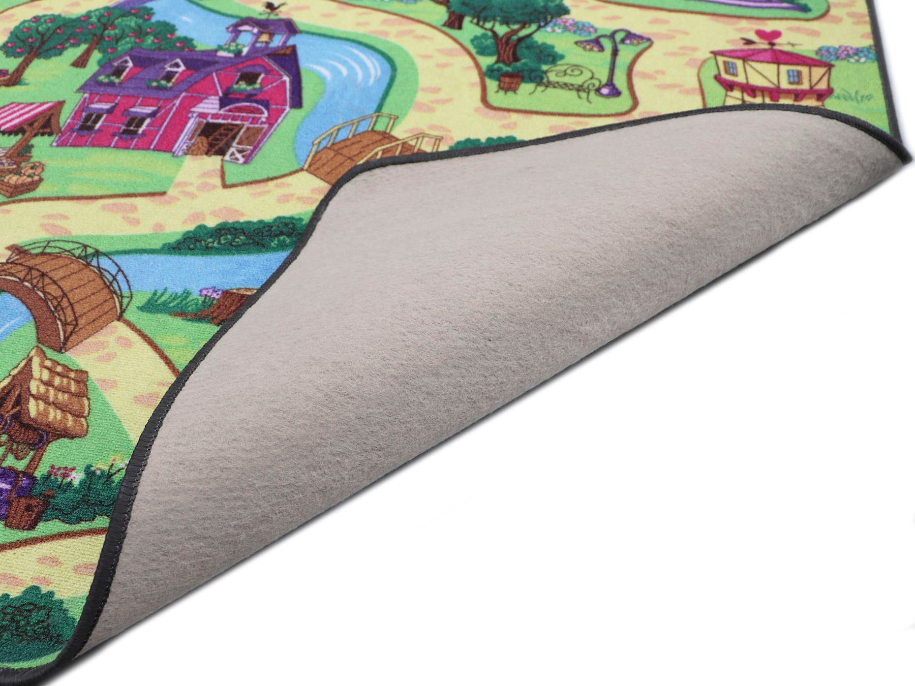 Primaflor-Ideen in Textil Kinderteppich »Spielteppich CANDY TOWN«, rechteckig, 6,5 mm Höhe, Kurzflor, Straßen-Spiel-Teppich, Kinderzimmer