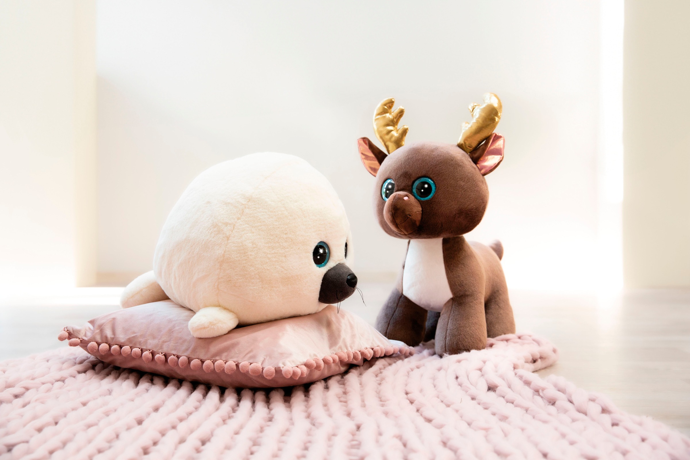 Nici Kuscheltier »Glubschis, Rentier Chocolate Mousse, 45 cm«, stehend