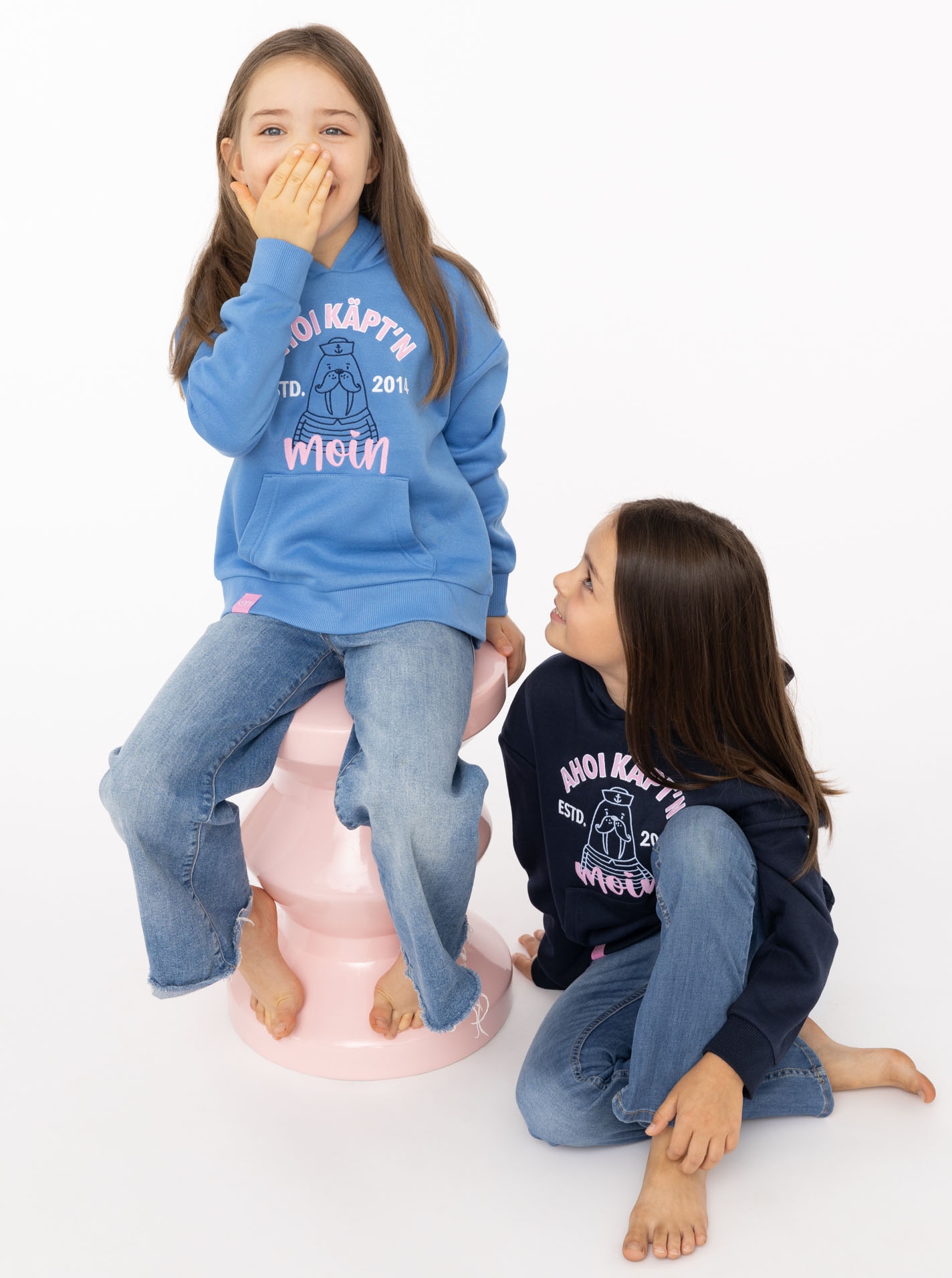 Zwillingsherz Hoodie »"Ahoi Käpt´n"«, Mini-Me,mit süßem Seehund mit Kapitänsmütze und Schriftzug
