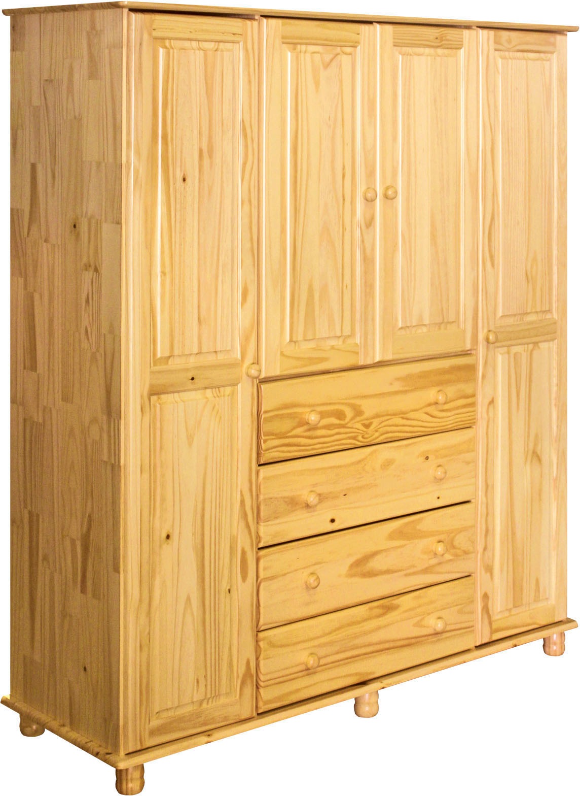 Home affaire Kleiderschrank, (1 St.), gefertigt aus massivem Kiefernholz