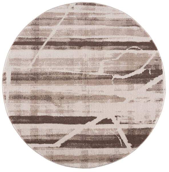 Carpet City Teppich »Moda«, rund, 11 mm Höhe, Kurzflor, Streifen-Muster, Weicher Flor