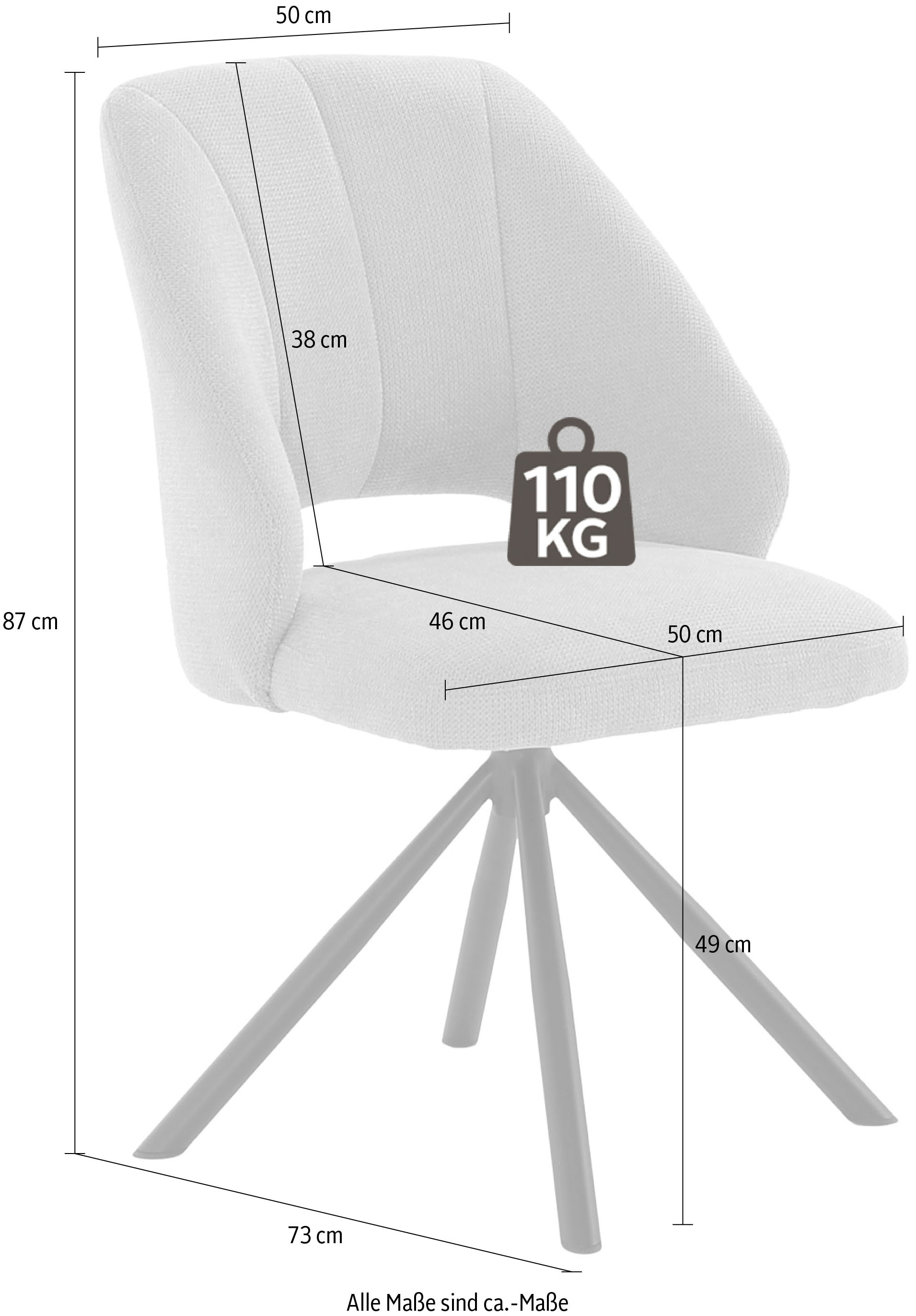 Jockenhöfer Gruppe Drehstuhl »Fabrizio« (Set) 2 Stk.4-Fuss-Stuhl, inklusive Drehfunktion (360°), Schalenoptik