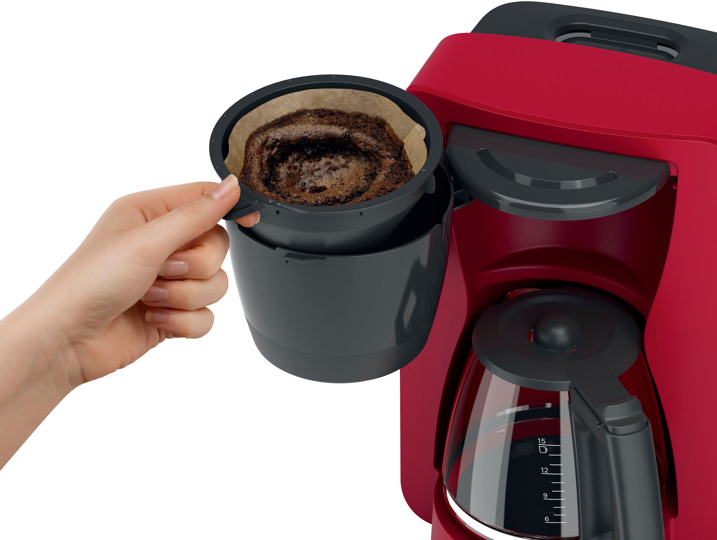 BOSCH Filterkaffeemaschine »MyMoment TKA2M114«, 1,25 l Kaffeekanne, Papierfilter, 1x4, für 10-15 Tassen, Glaskanne, 40min Warmhaltefunktion, 1200 W