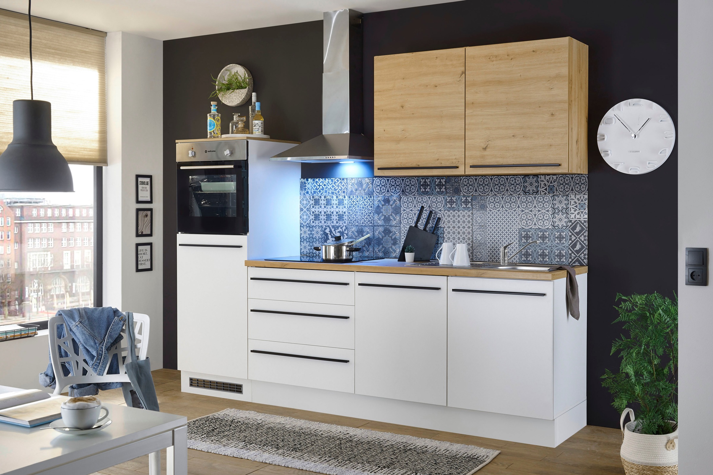 BASIC by Balculina Küchenzeile »Noah«, Breite 260 cm, wahlweise mit E-Geräten