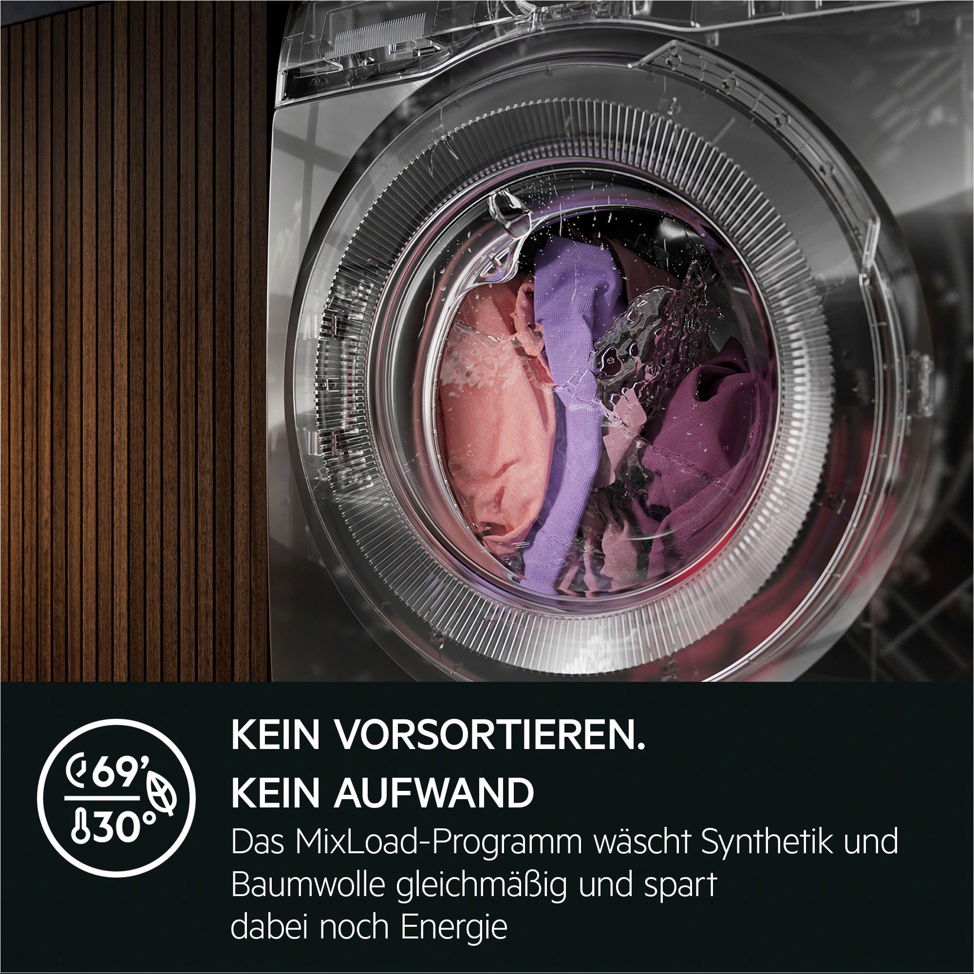 AEG Waschmaschine 96 Dampf-Programm - kg, % weniger Garantie »LR7G60480«, 1400 Wasserverbrauch XXL für 3 ProSteam U/min, 7000, Jahren mit LR7G60480, 8