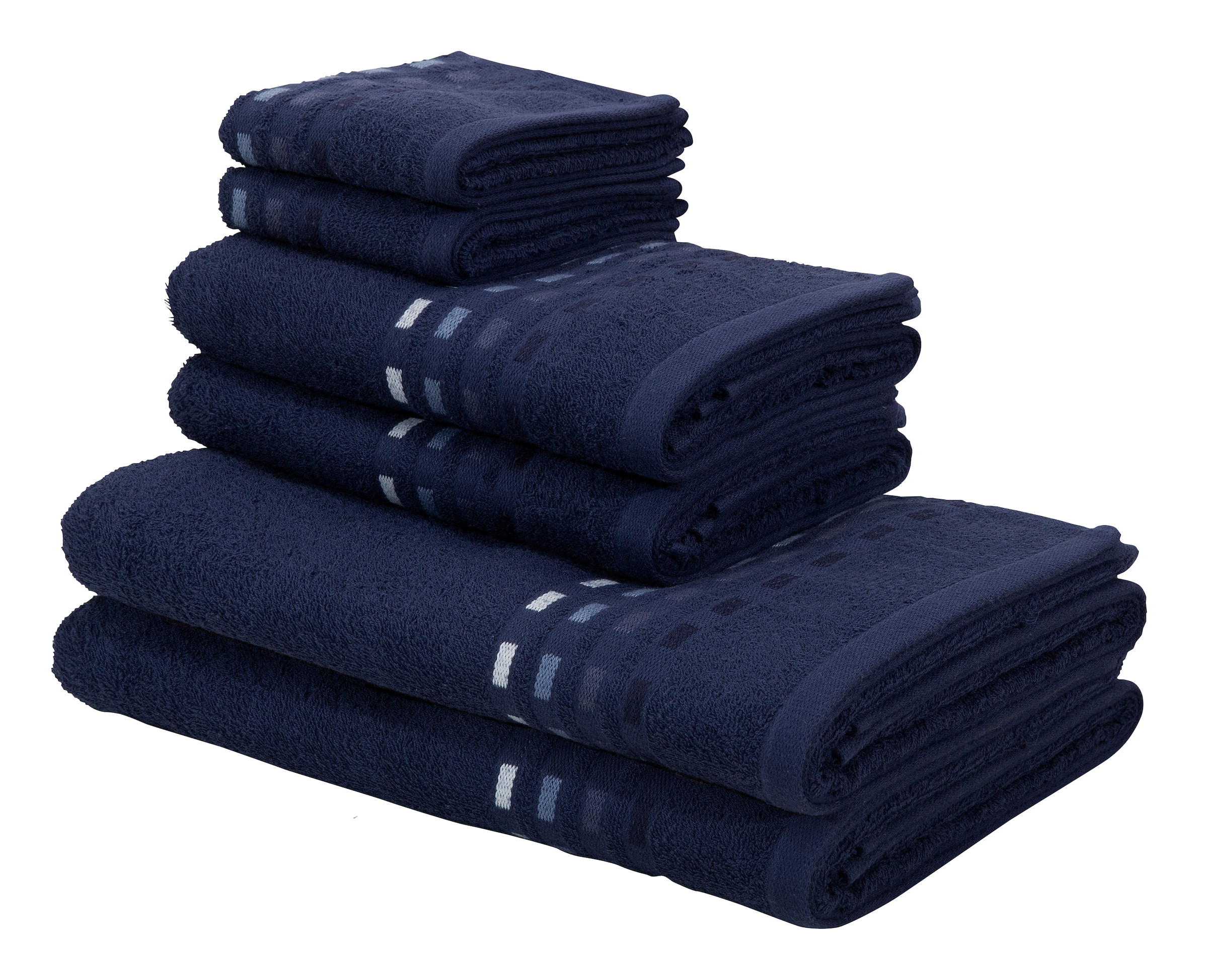 Baumwolle, Set, Handtücher Set Handtuch online mit kaufen 100% Qualität Bordüre, tlg., 6 »Kelly«, gestreifter Frottier, Home leichte affaire