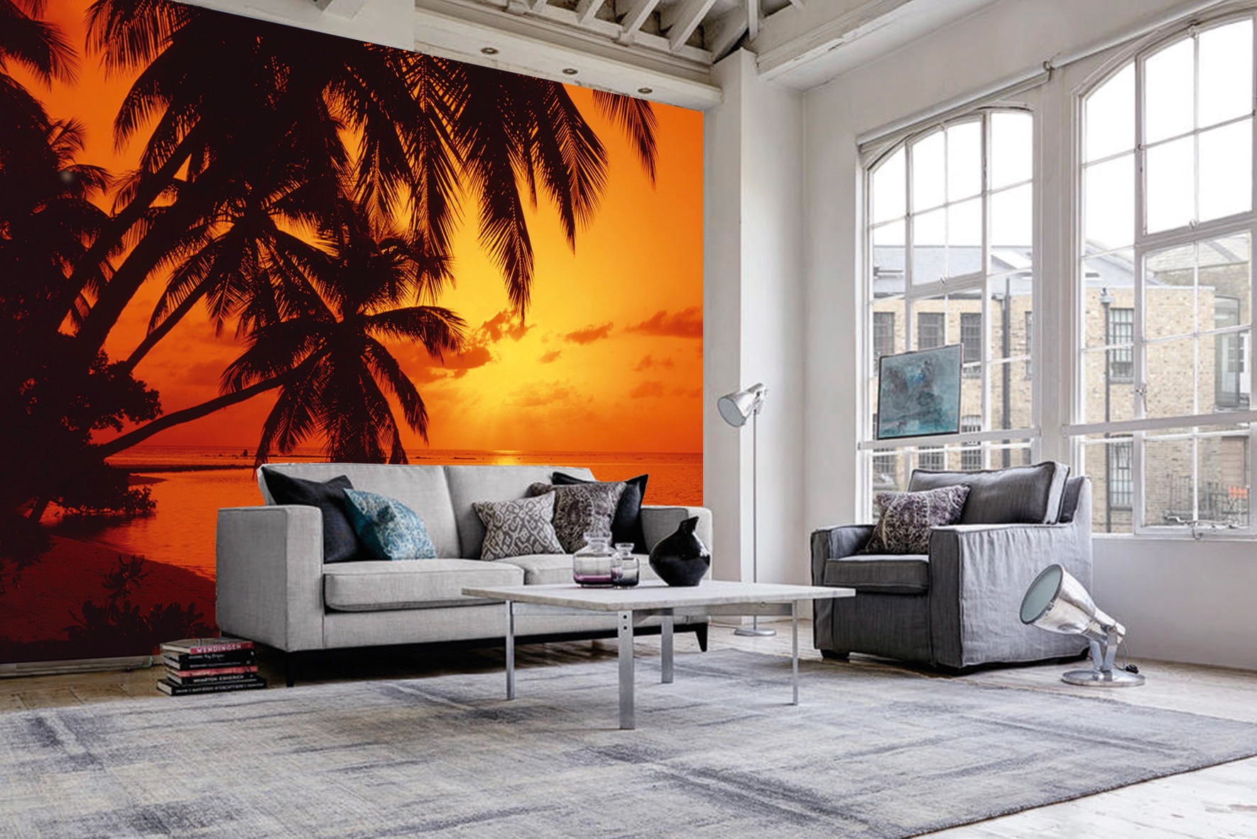 Papermoon Fototapete »Tropic Sunset«